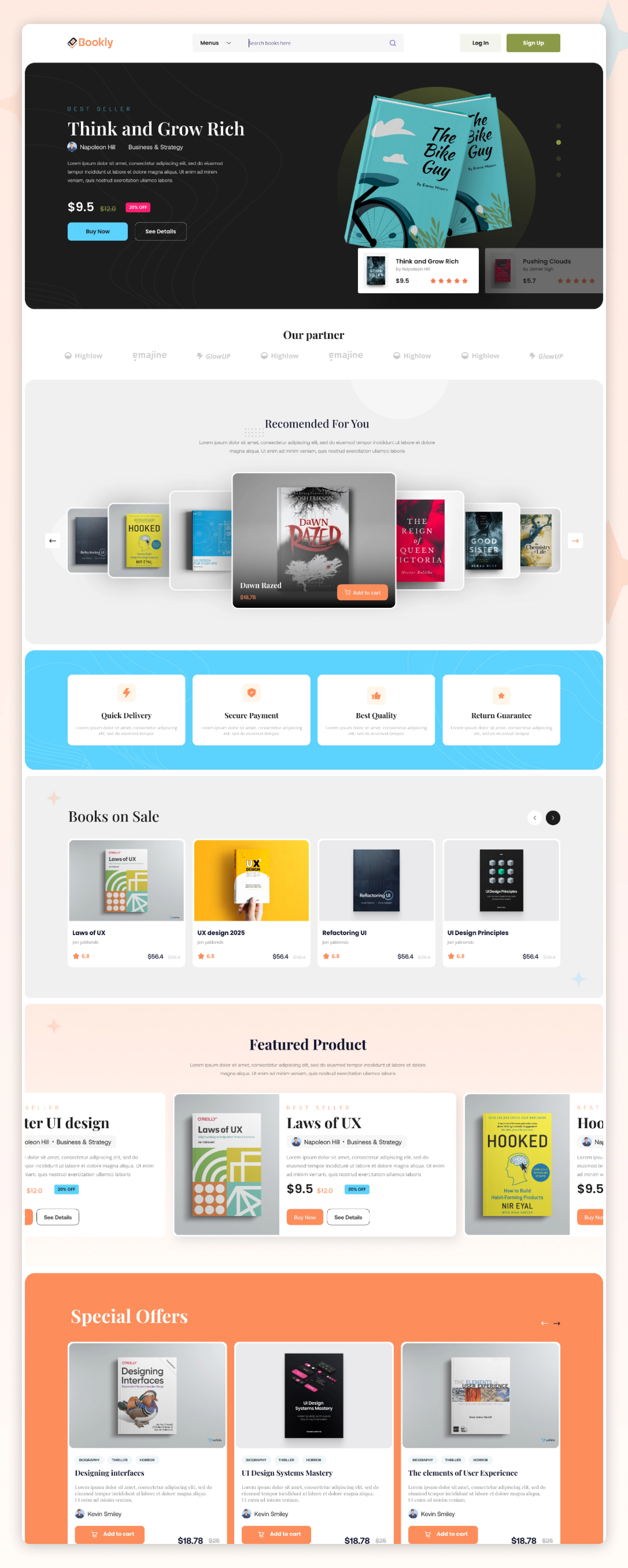 BOOKLY – ONLINE BOOKSTORE WEBSITE DESIGN