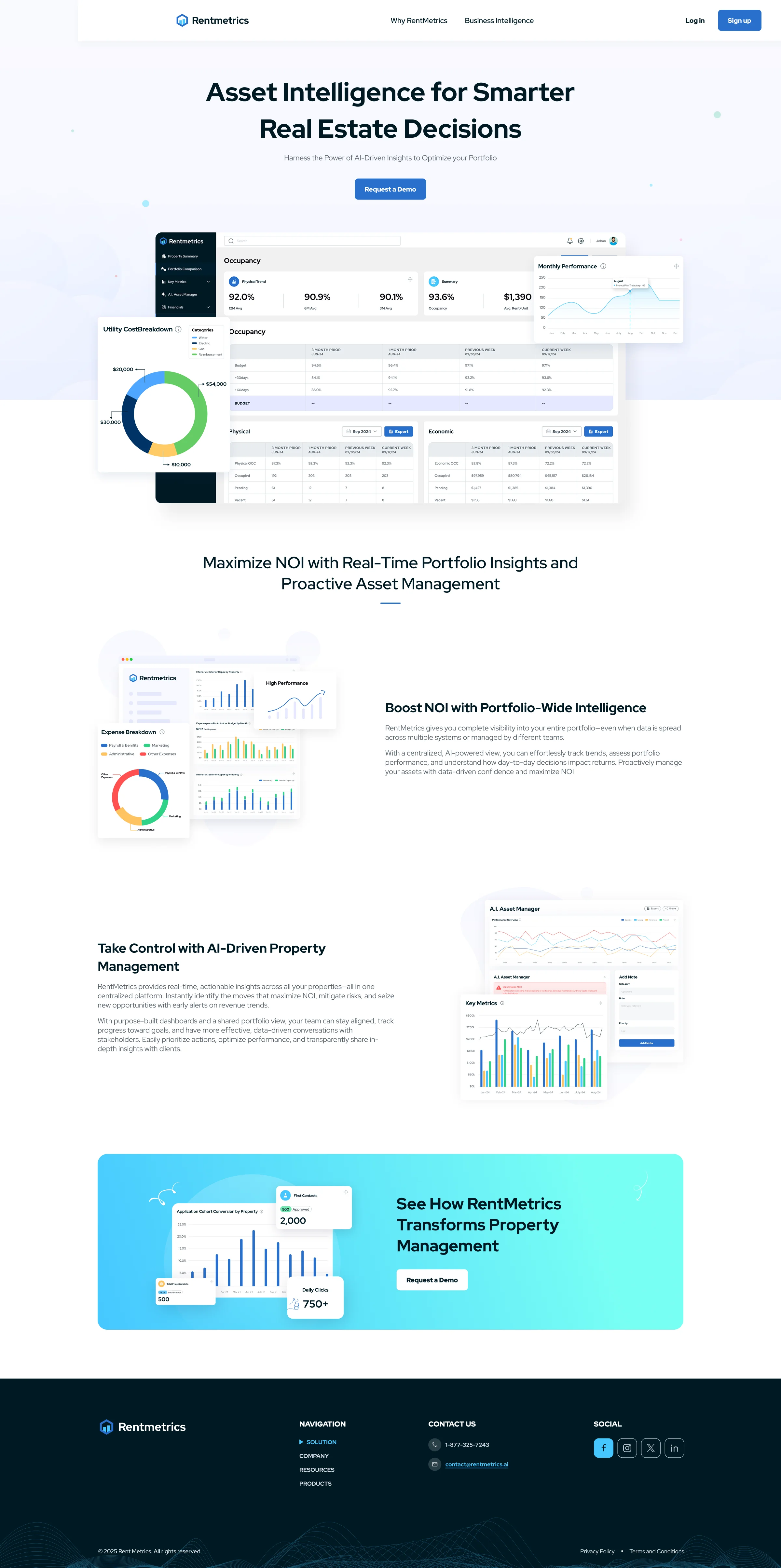 RENTMETRICS – REAL ESTATE SAAS WEBSITE & DASHBOARD