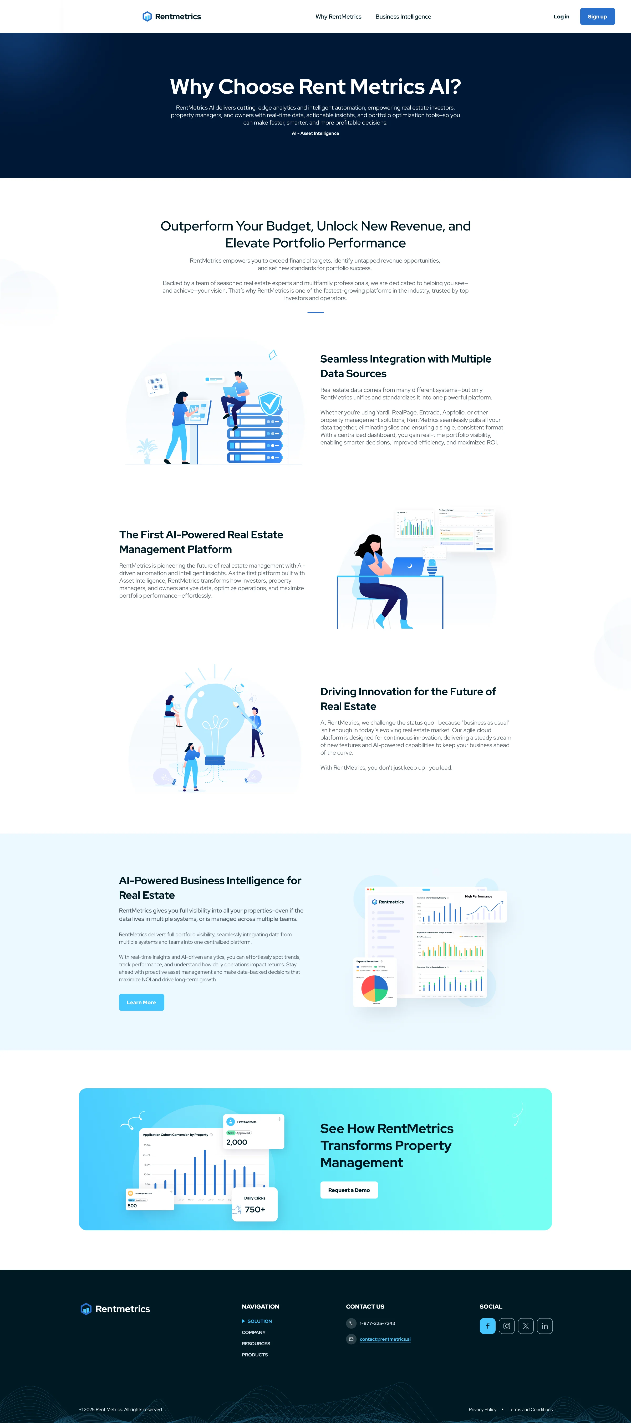 RENTMETRICS – REAL ESTATE SAAS WEBSITE & DASHBOARD