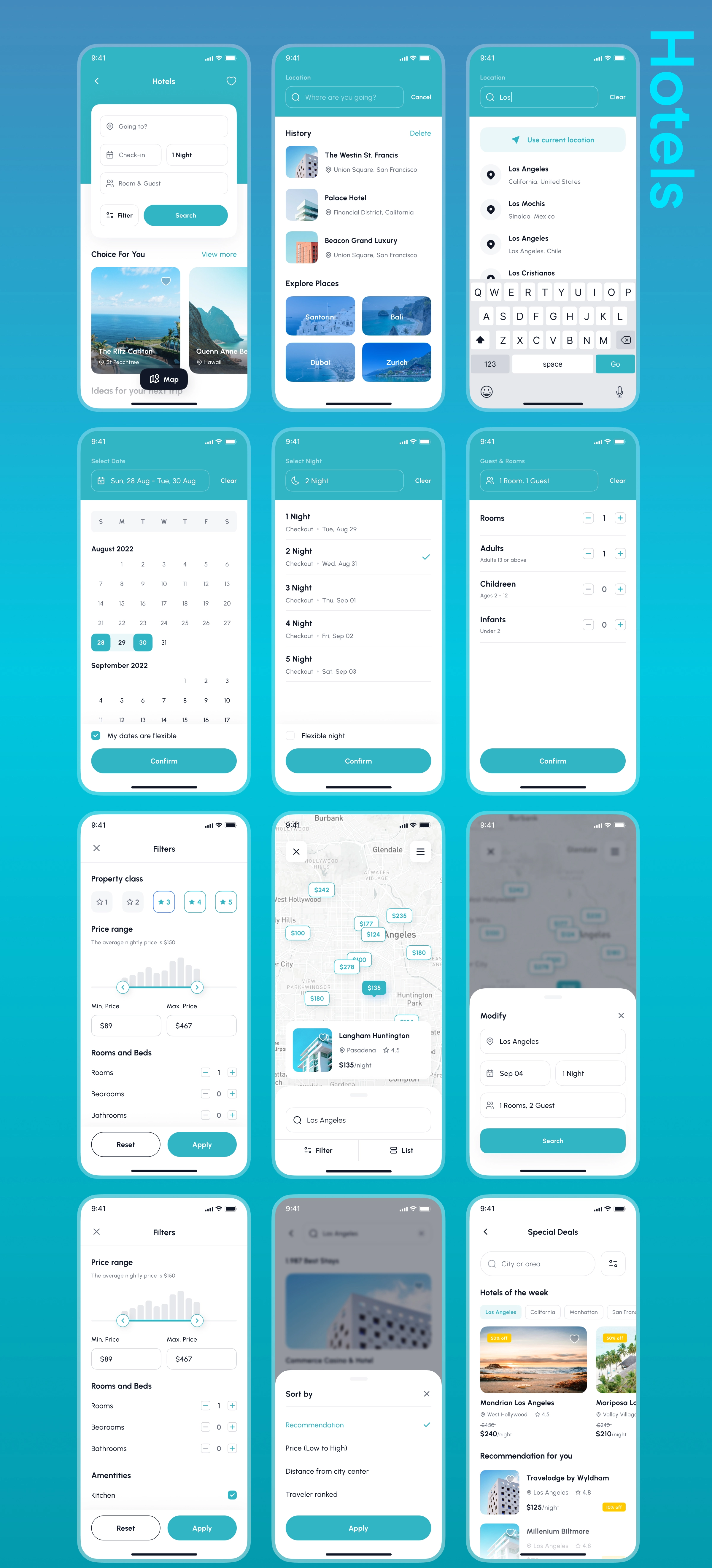 Calypso – Travel Booking Mobile App UI Design