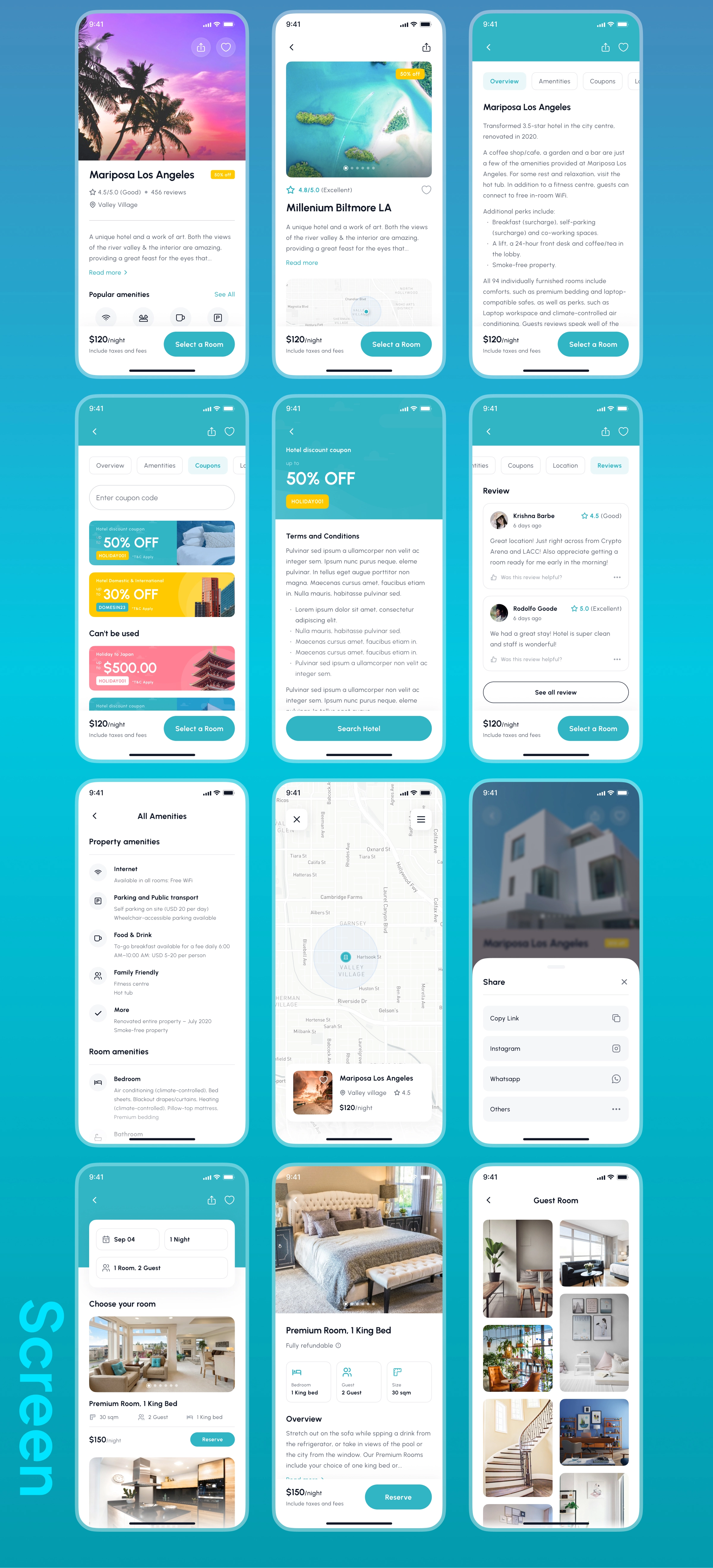 Calypso – Travel Booking Mobile App UI Design