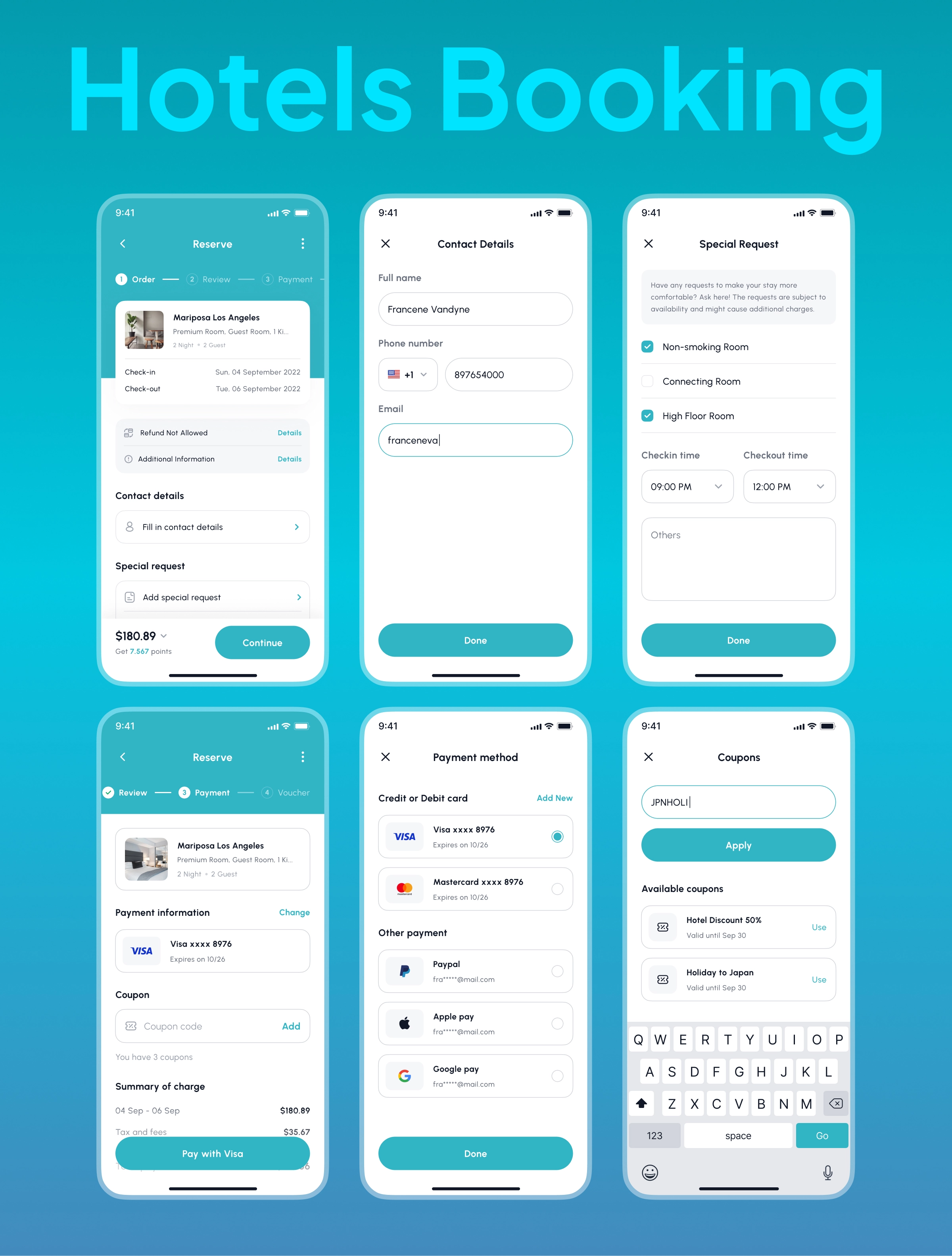 Calypso – Travel Booking Mobile App UI Design
