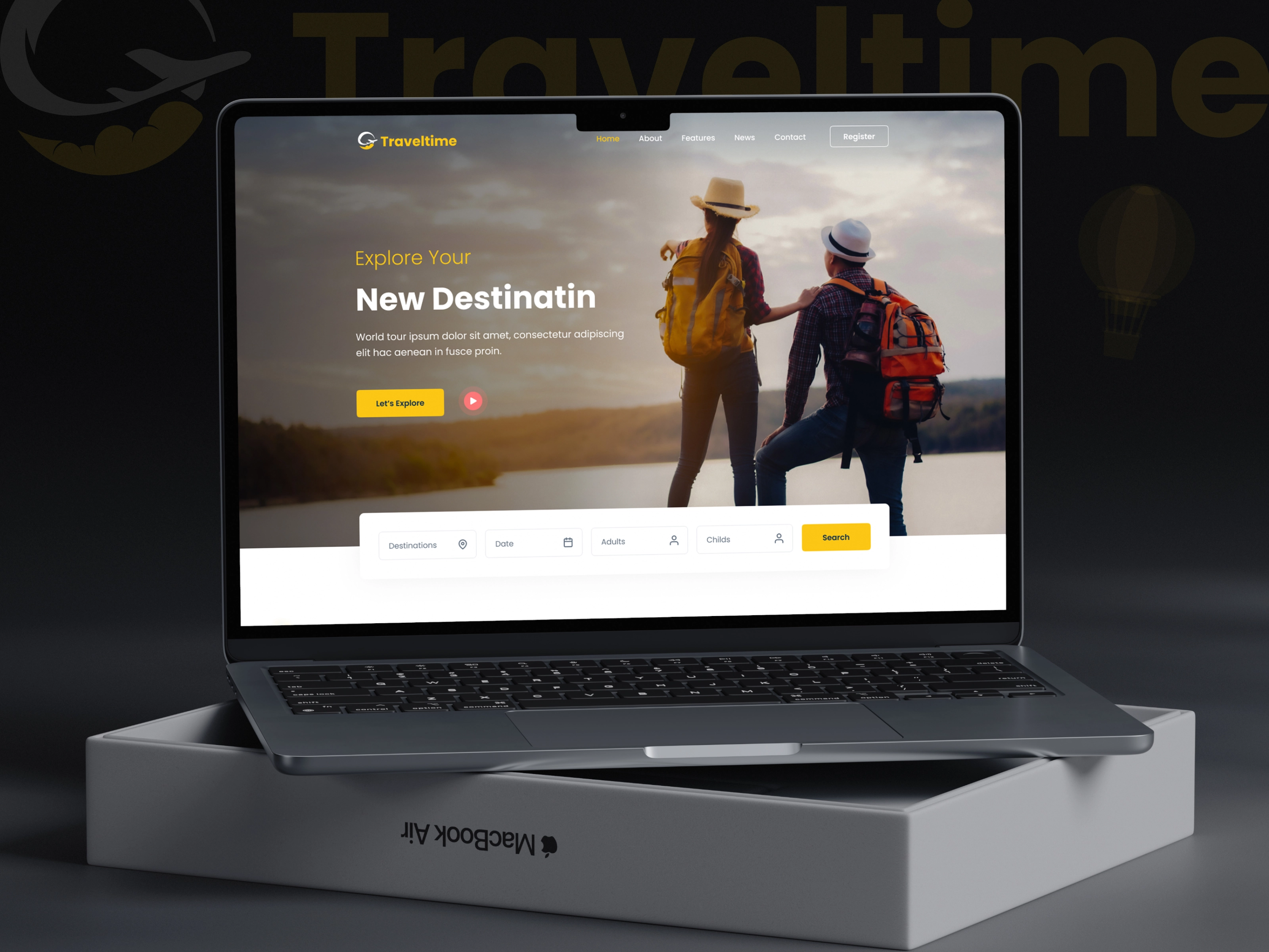 Traveltime – Travel Agency Landing Page Design