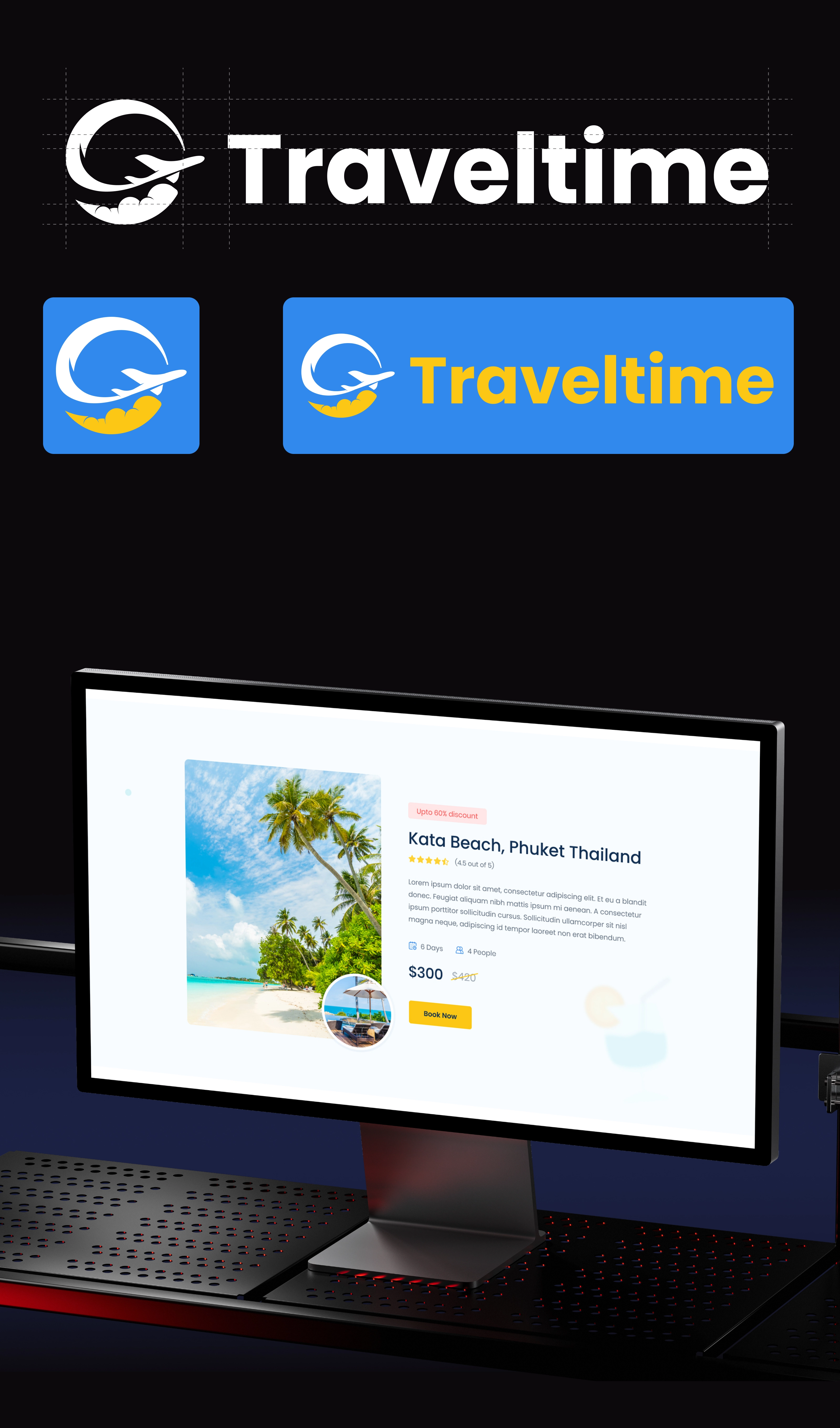 Traveltime – Travel Agency Landing Page Design
