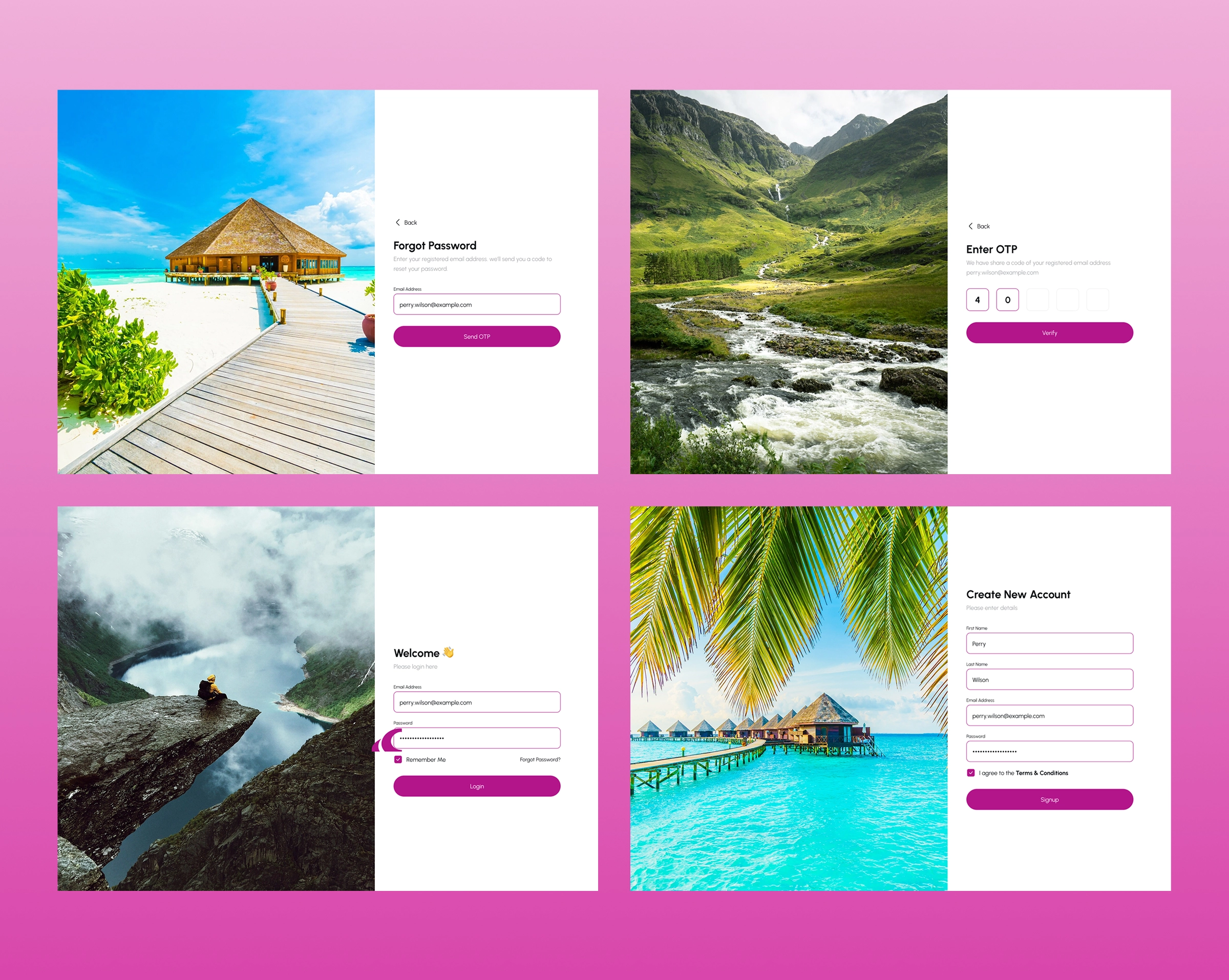 Wayfare – Modern Travel Agency Website UI/UX Design