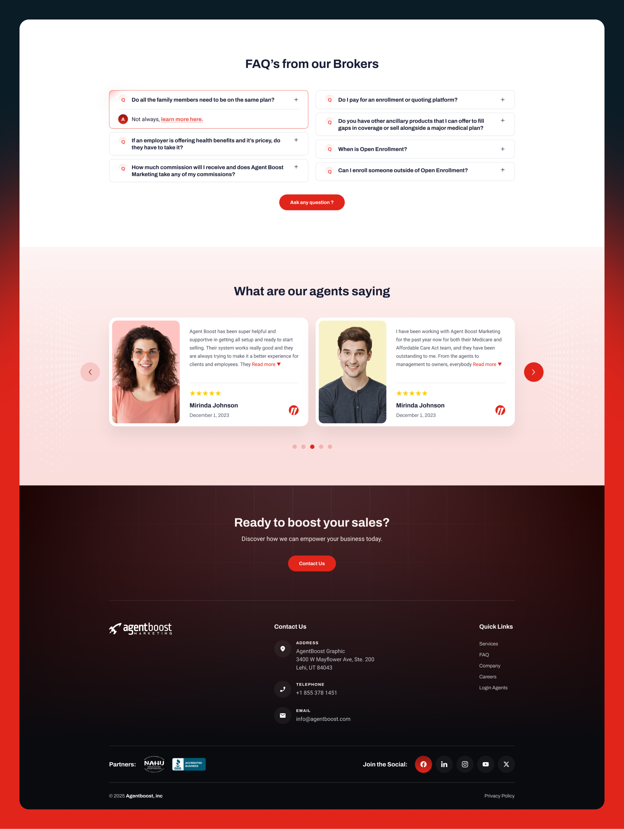 AgentBoost – Business Growth Marketing Website Design