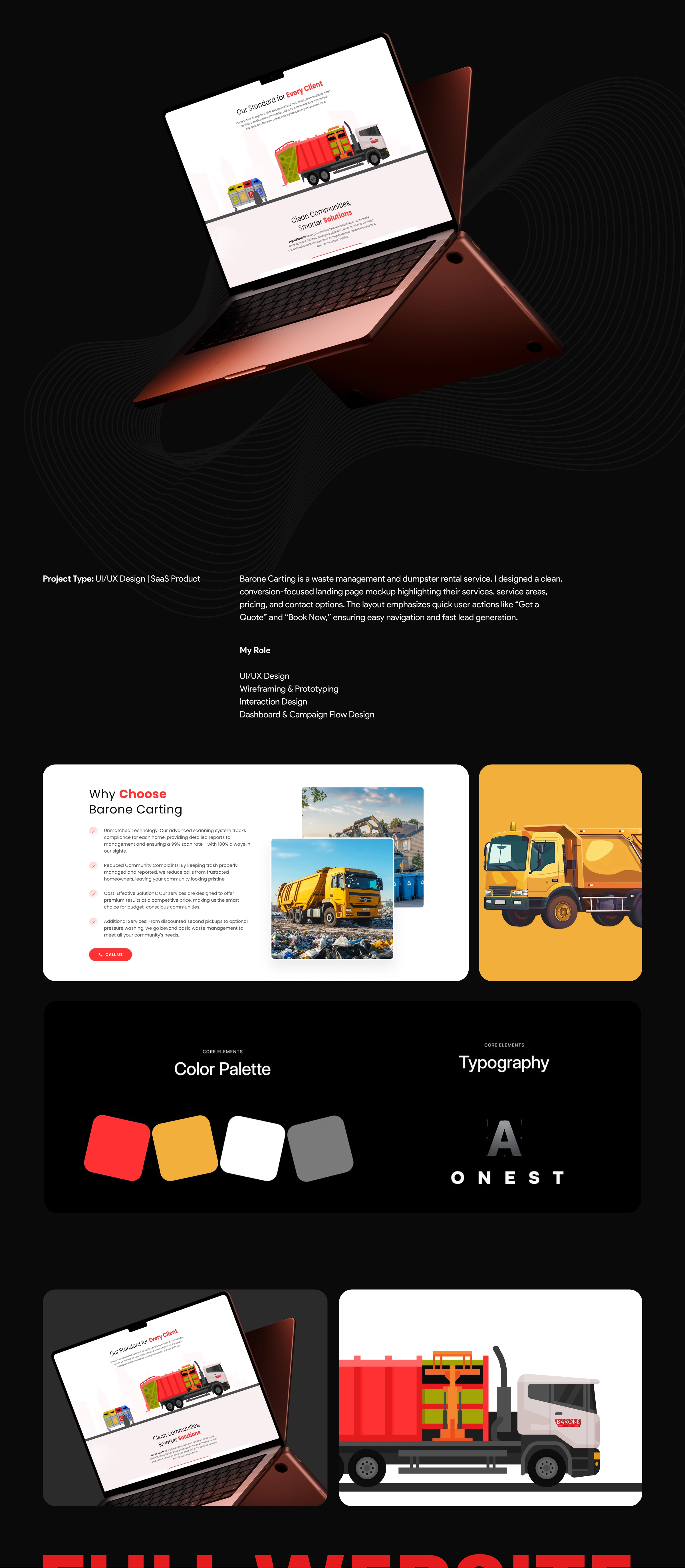 Barone Carting | Waste Management Landing Page Design