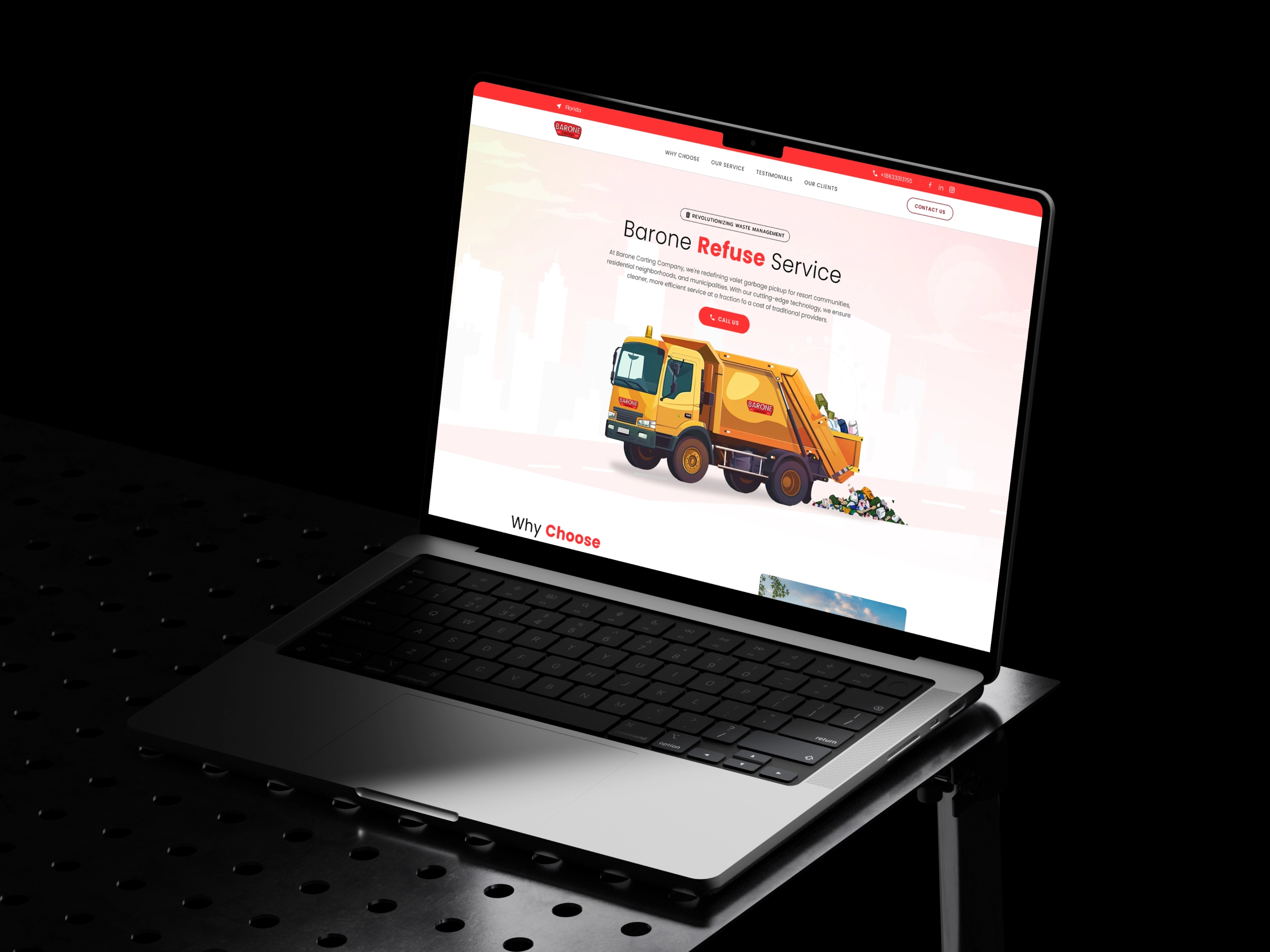 Barone Carting | Waste Management Landing Page Design