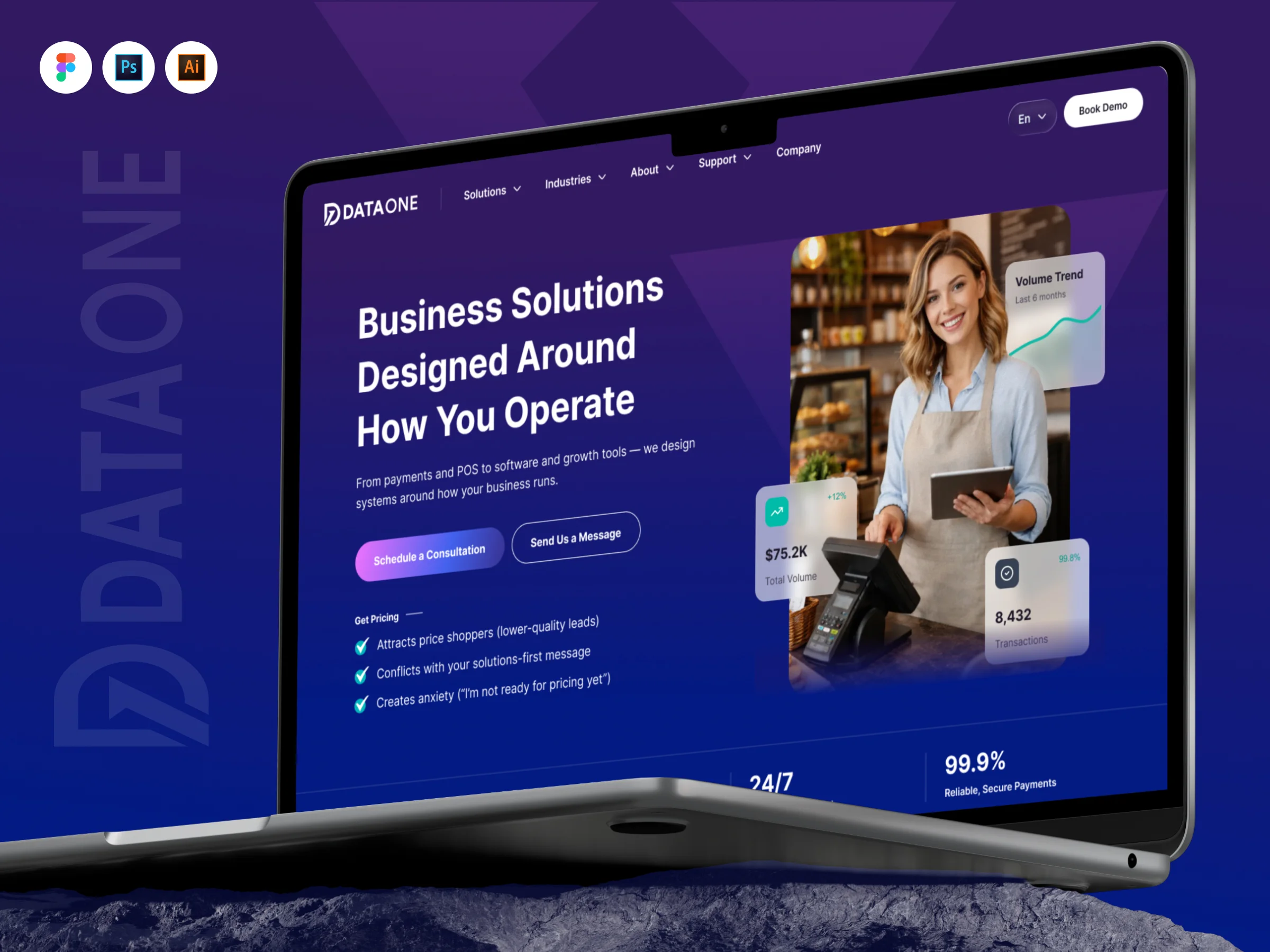 Data One – POS & Payments Management Service Website