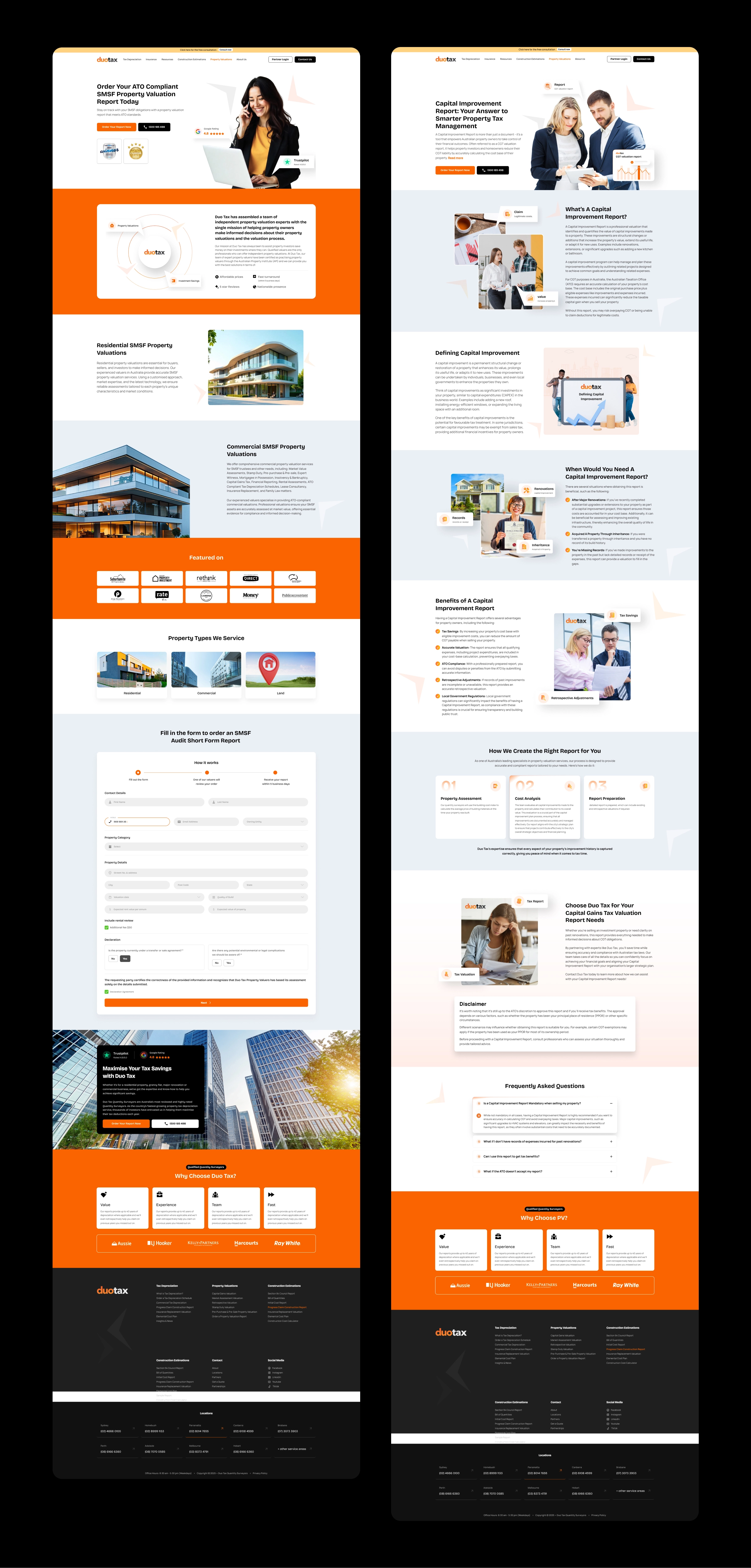 Duoteax | Property Valuation & Tax Report Website Landing Page Design