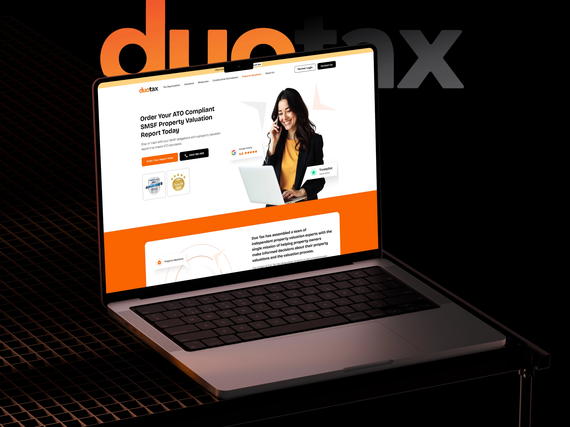 Duoteax | Property Valuation & Tax Report Website Landing Page Design
