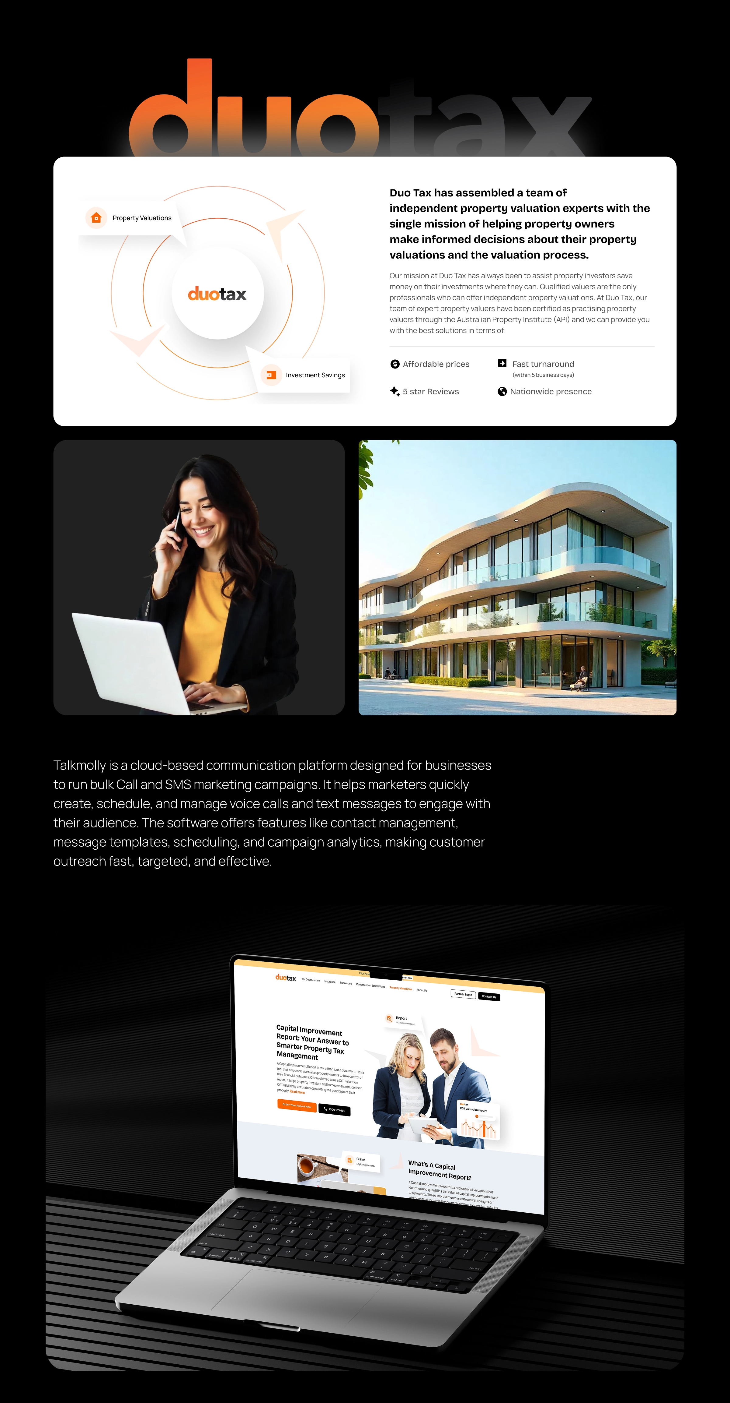 Duoteax | Property Valuation & Tax Report Website Landing Page Design