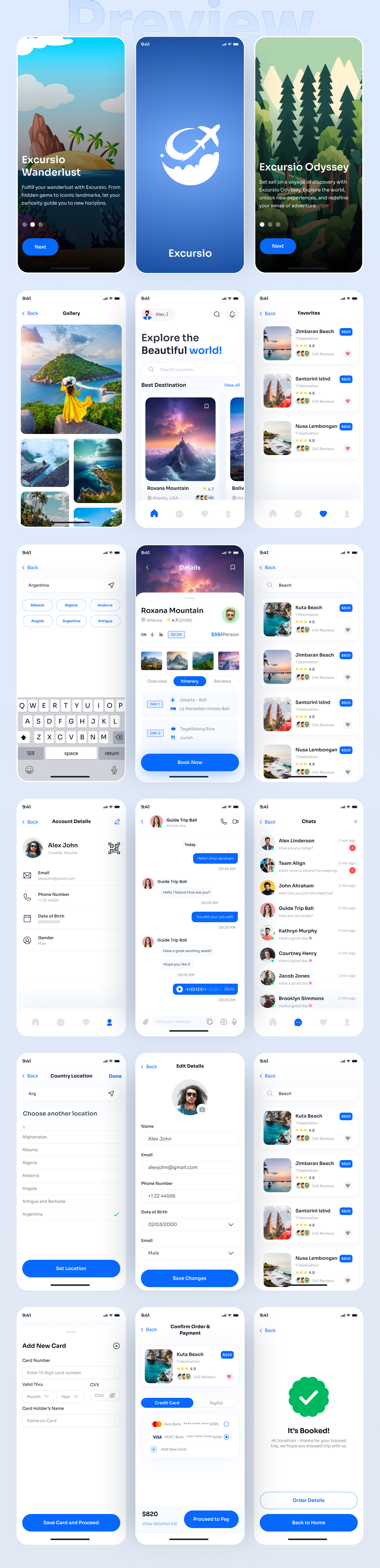 Excursio – Travel Exploration & Tour Booking App