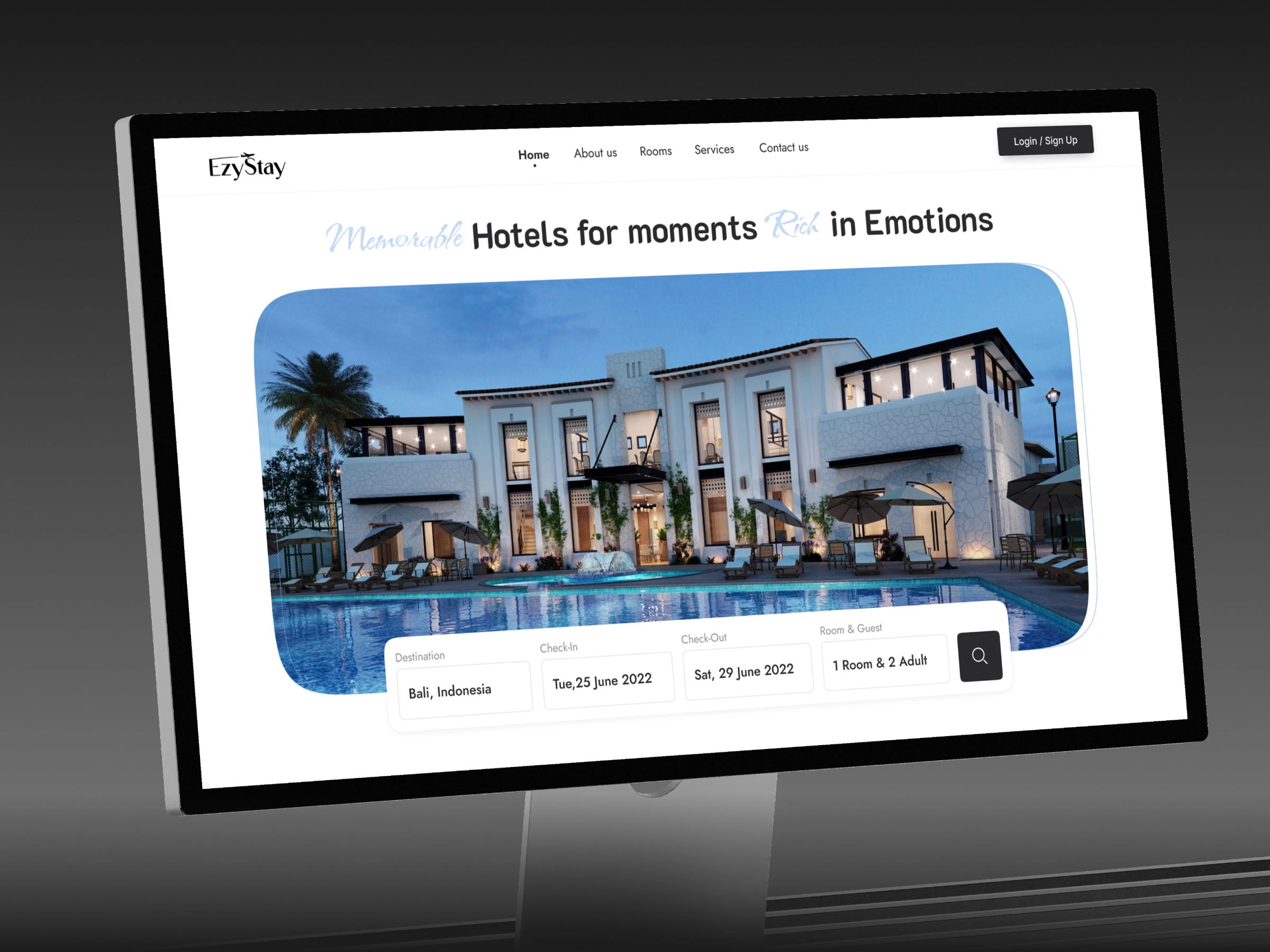 EzyStay | Hotel Booking Website UI/UX Design