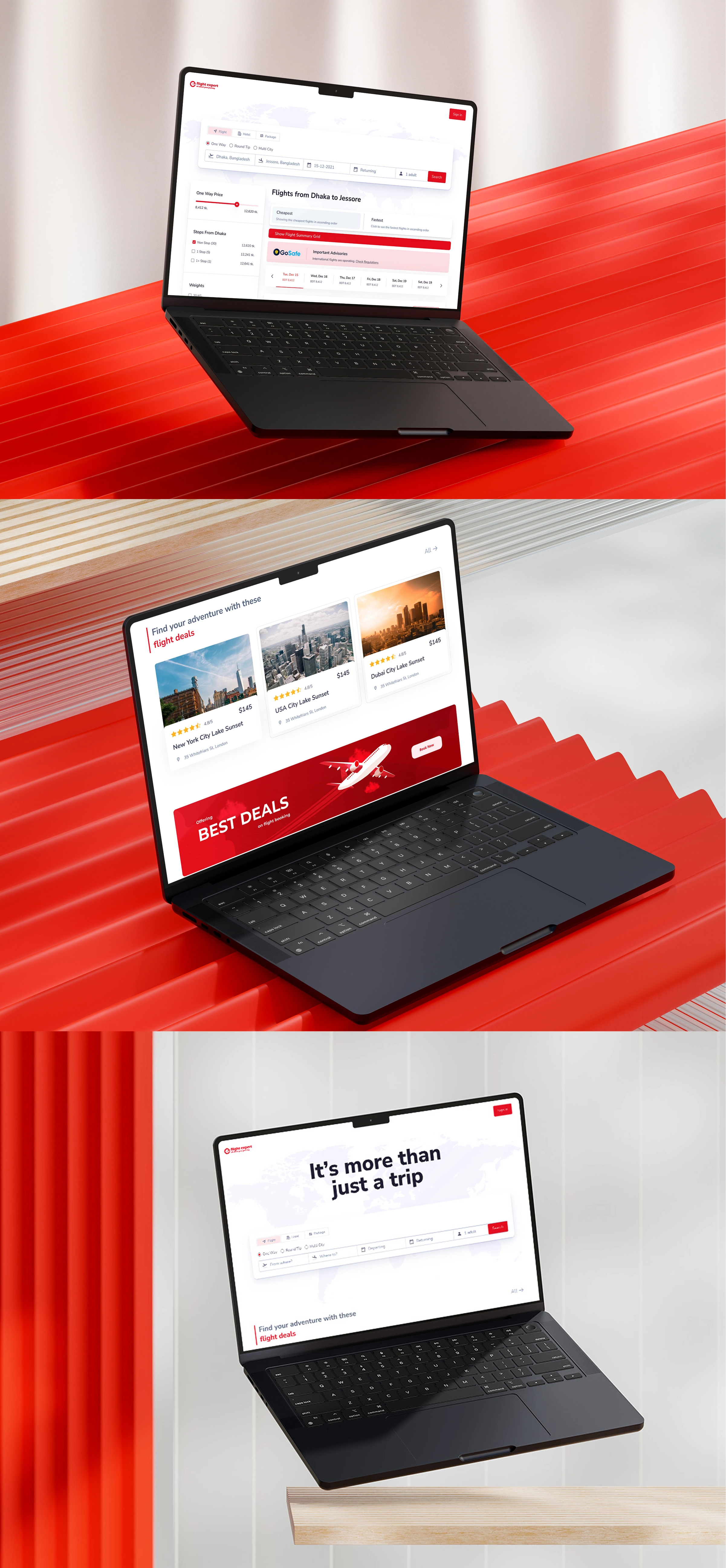 Flight Booking Website UI/UX Design