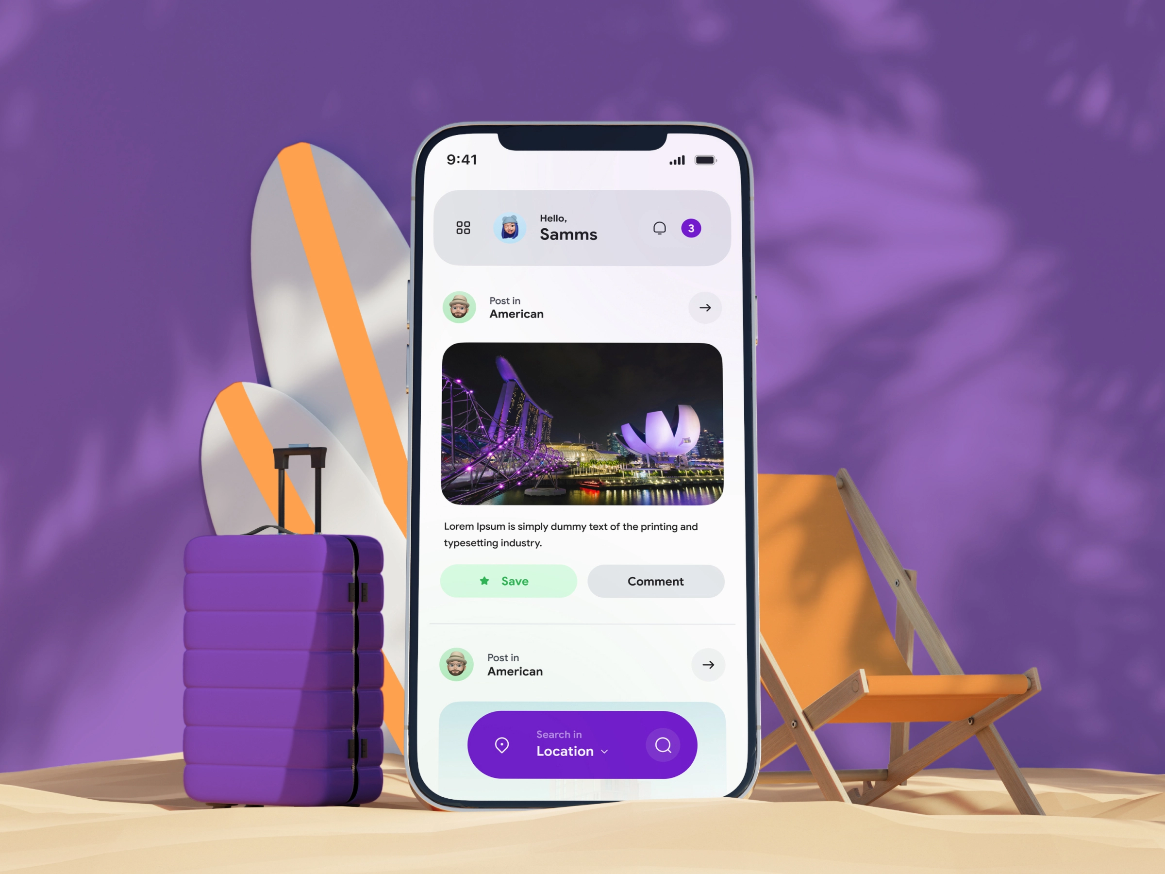 GoTrip – Smart Travel Planner Mobile App UI