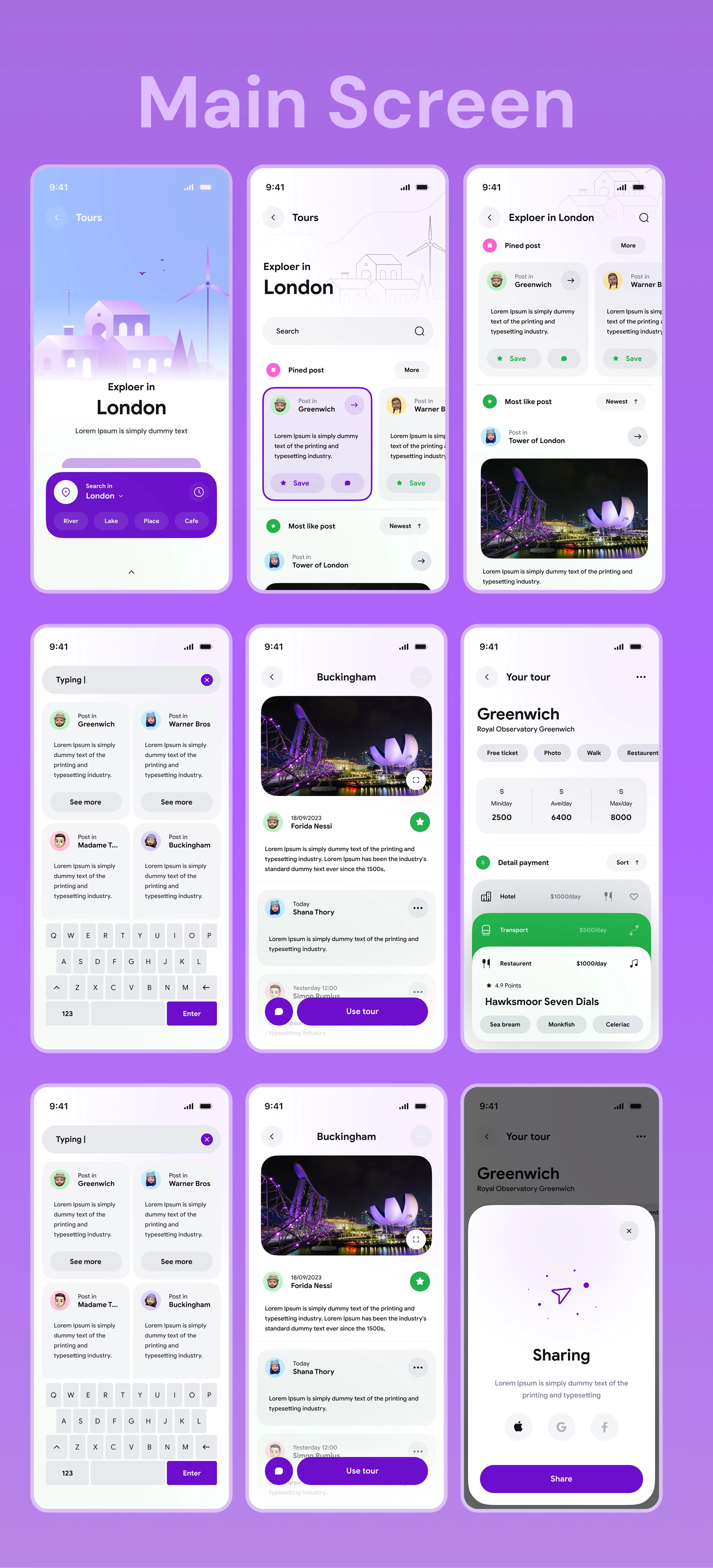 GoTrip – Smart Travel Planner Mobile App UI