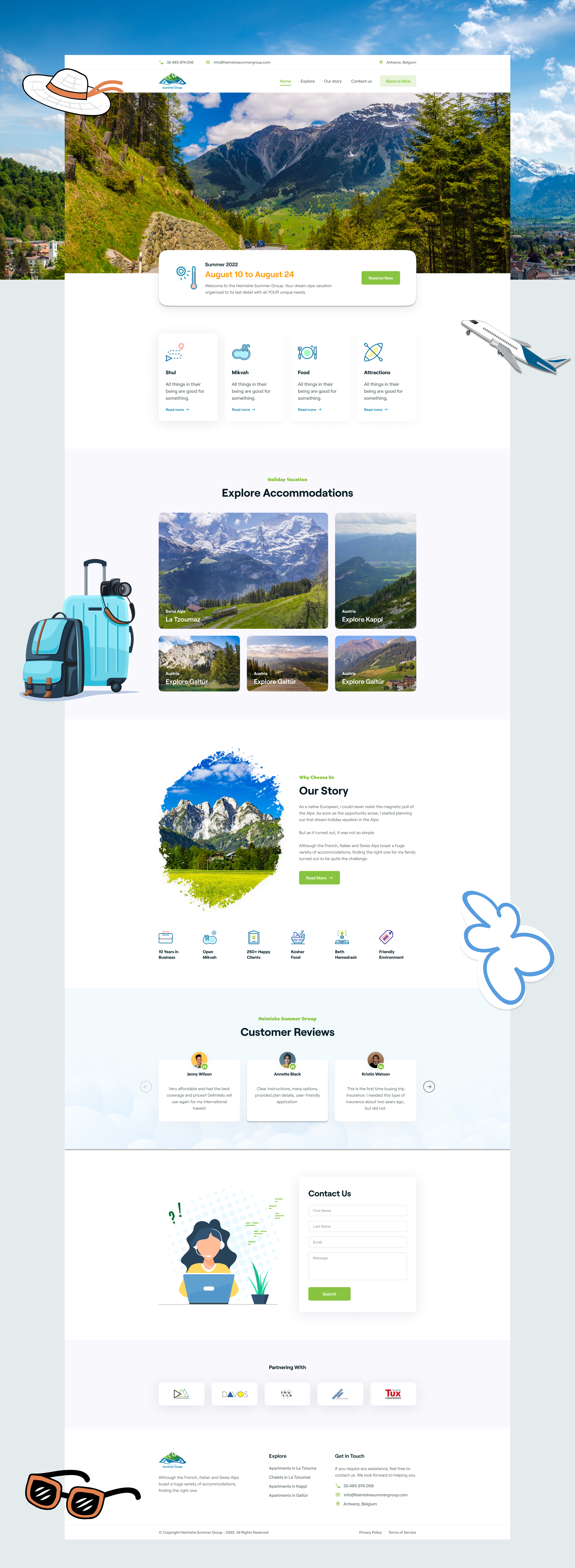 Heimishe Summer Group – Summer Tour & Accommodation Website