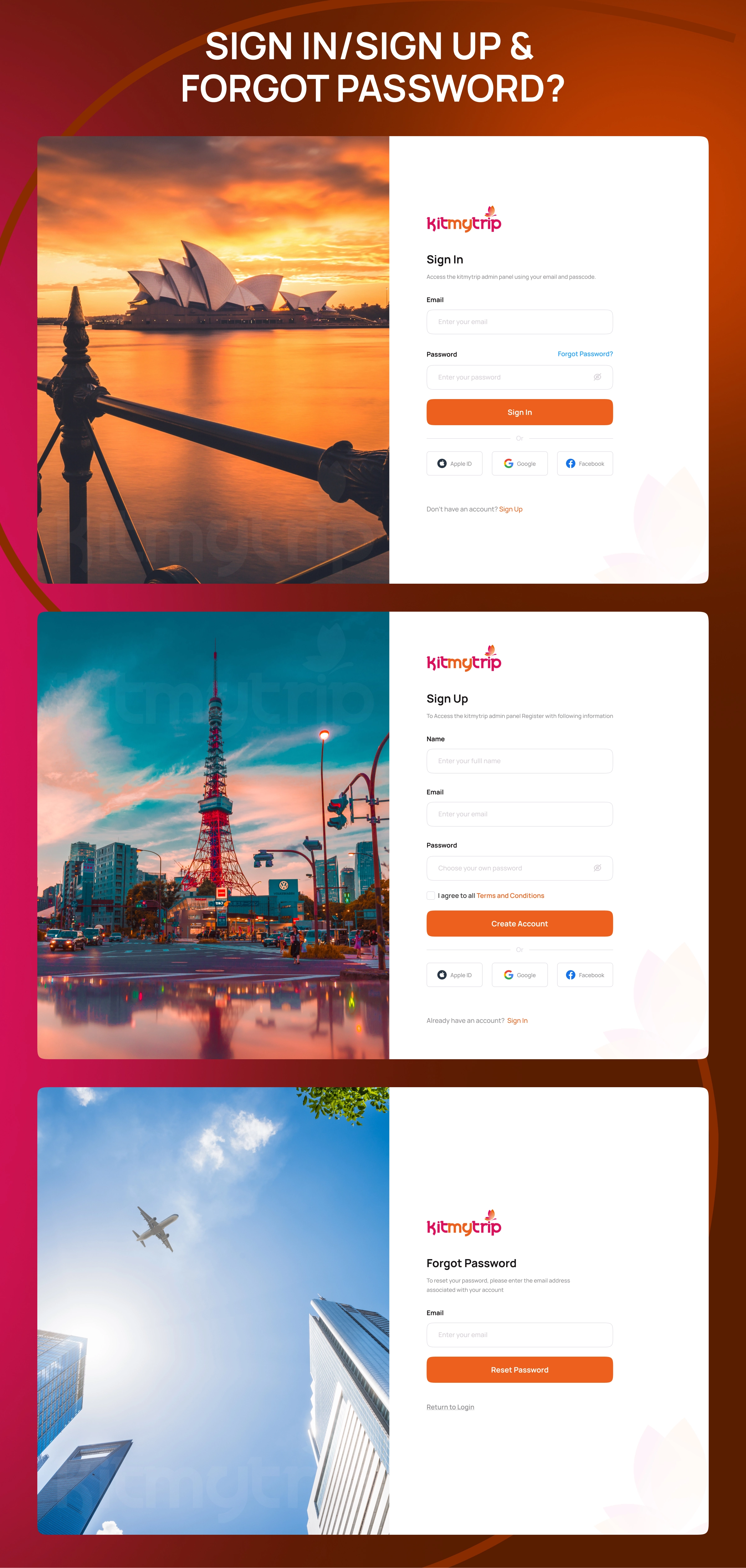 Kitmytrip – Travel Admin Dashboard & Community Platform