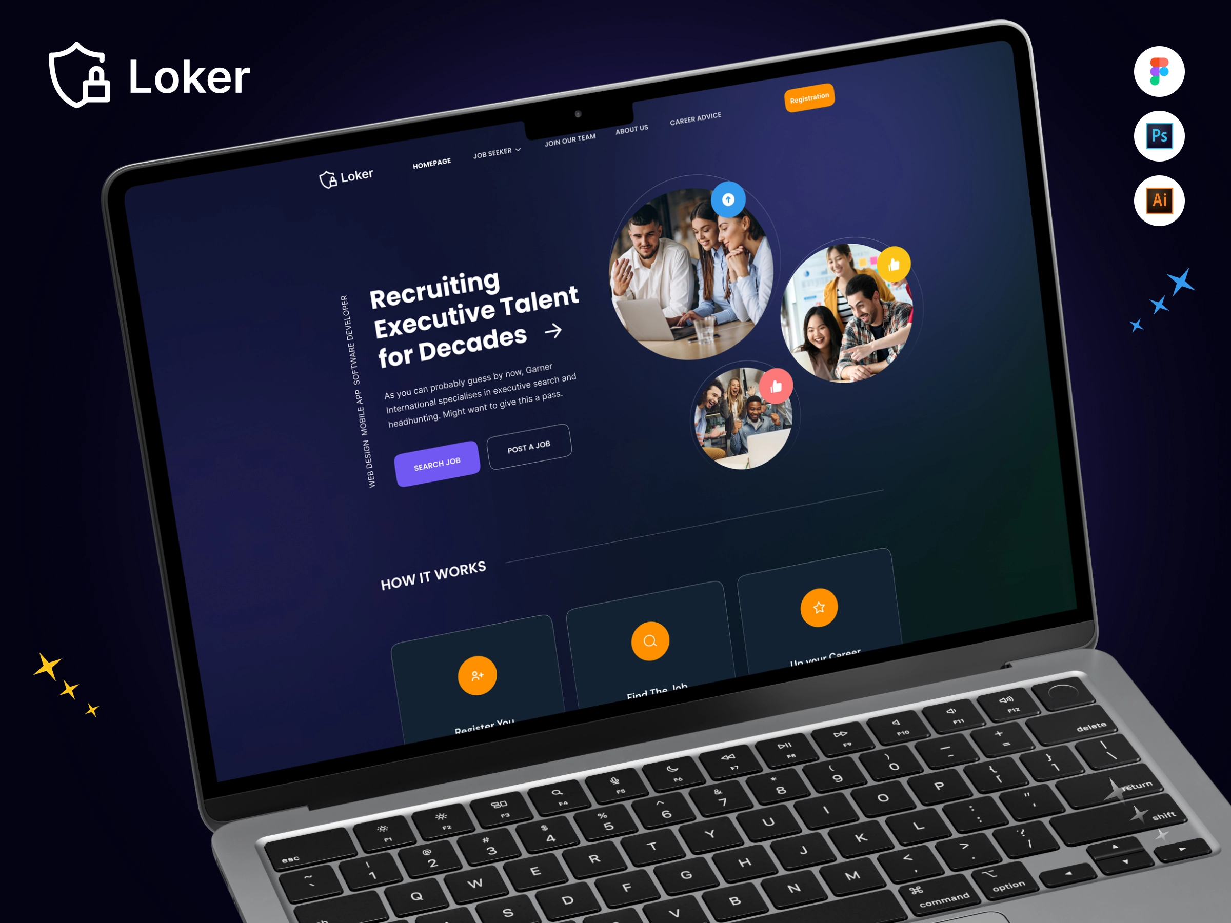 Loker – Executive Recruitment Landing Page Design