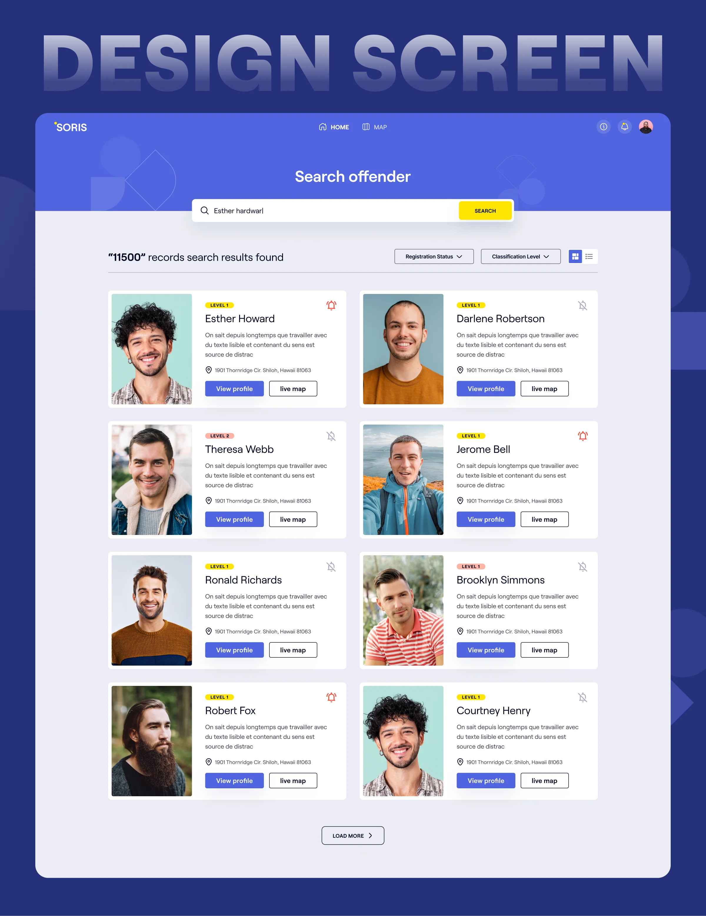 SORIS | Blockchain POC | Search Offender Web Platform