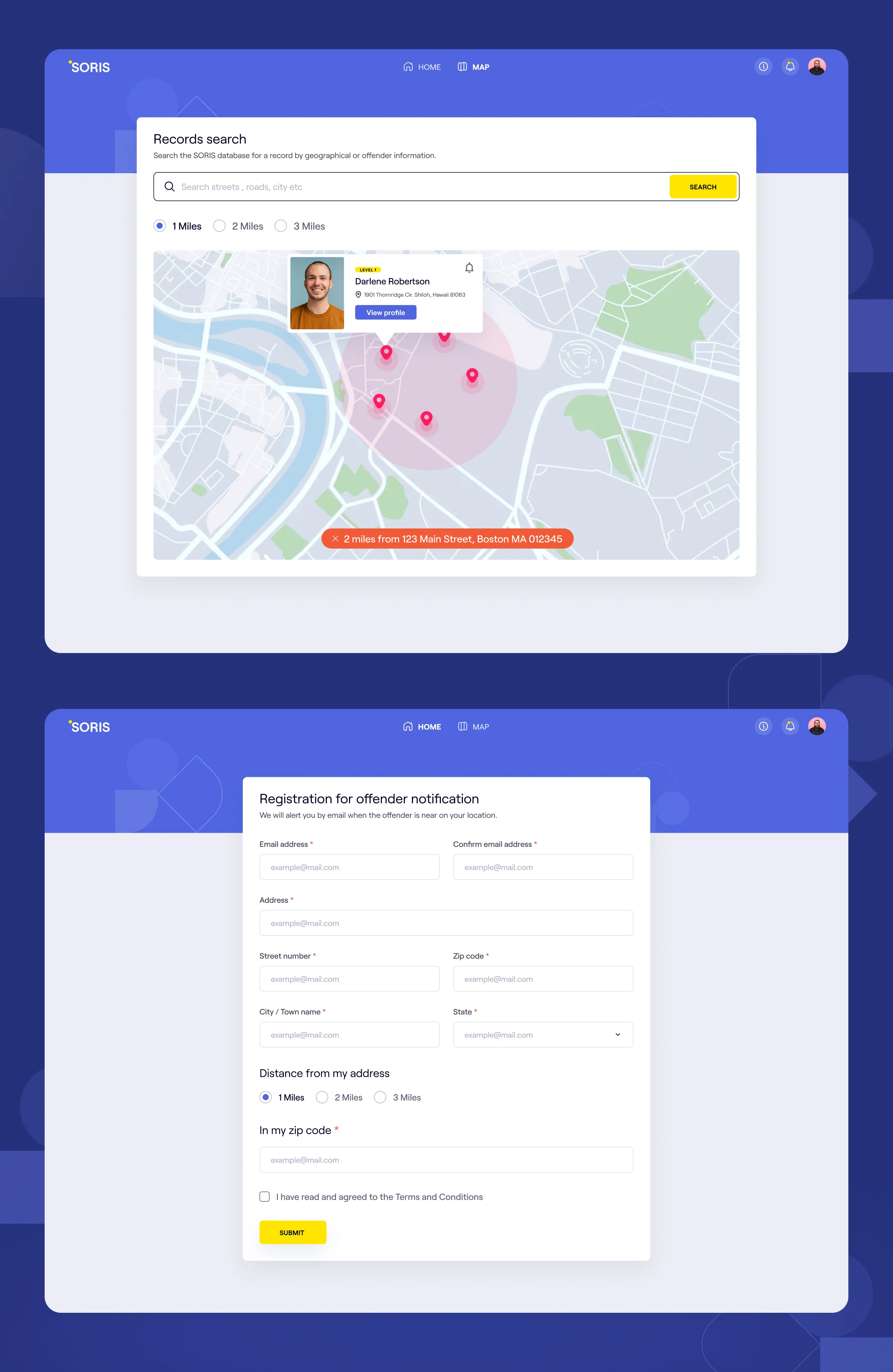 SORIS | Blockchain POC | Search Offender Web Platform