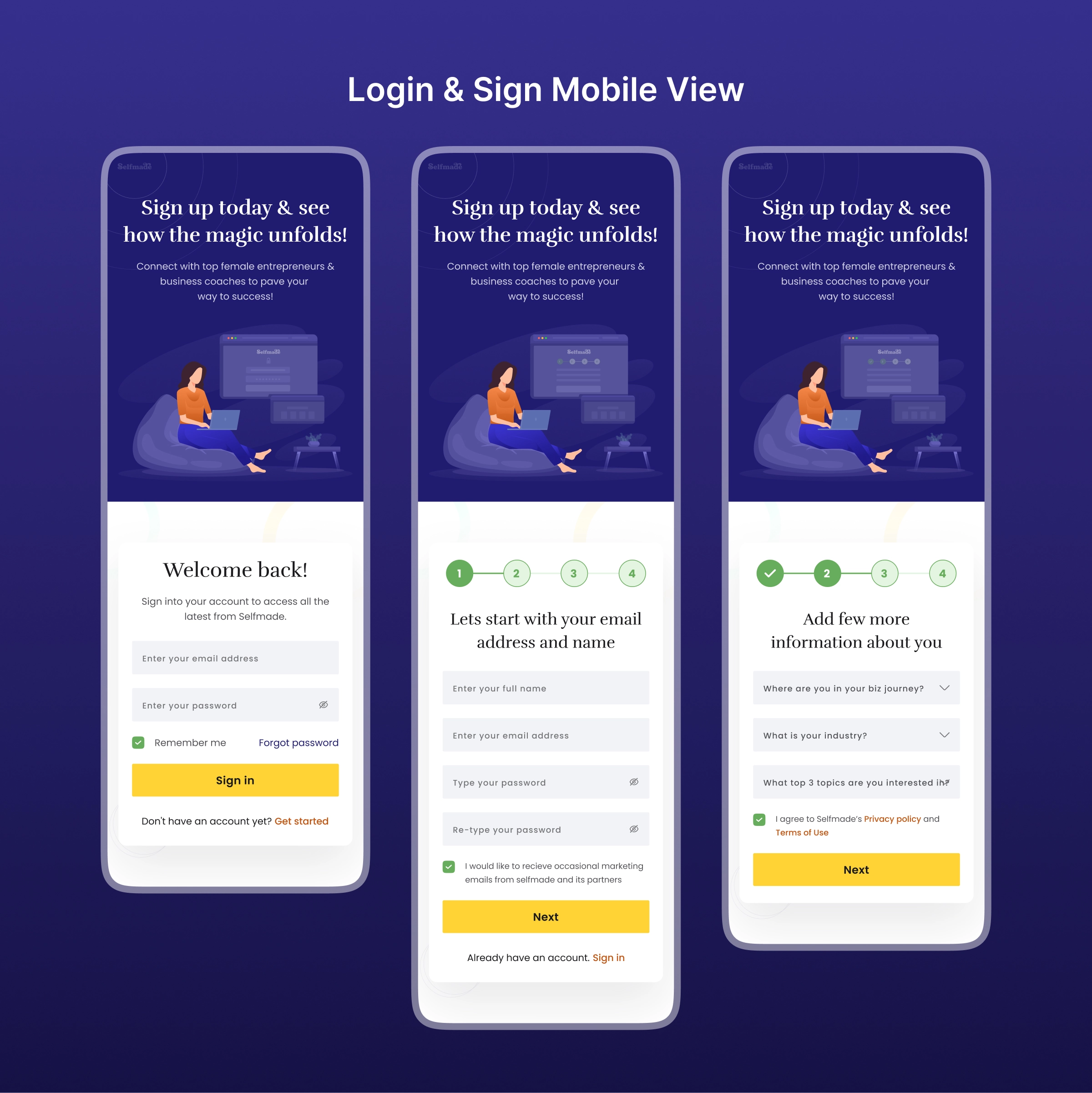 Selfmade | Mentorship Platform for Women Entrepreneurs