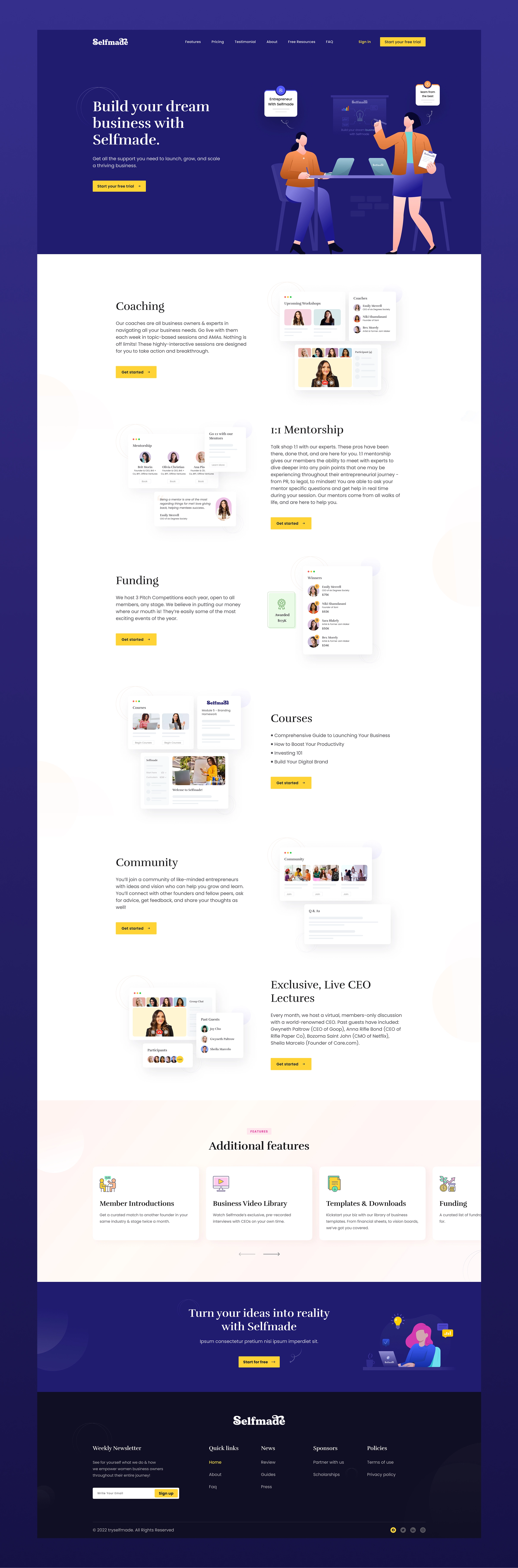 Selfmade | Mentorship Platform for Women Entrepreneurs