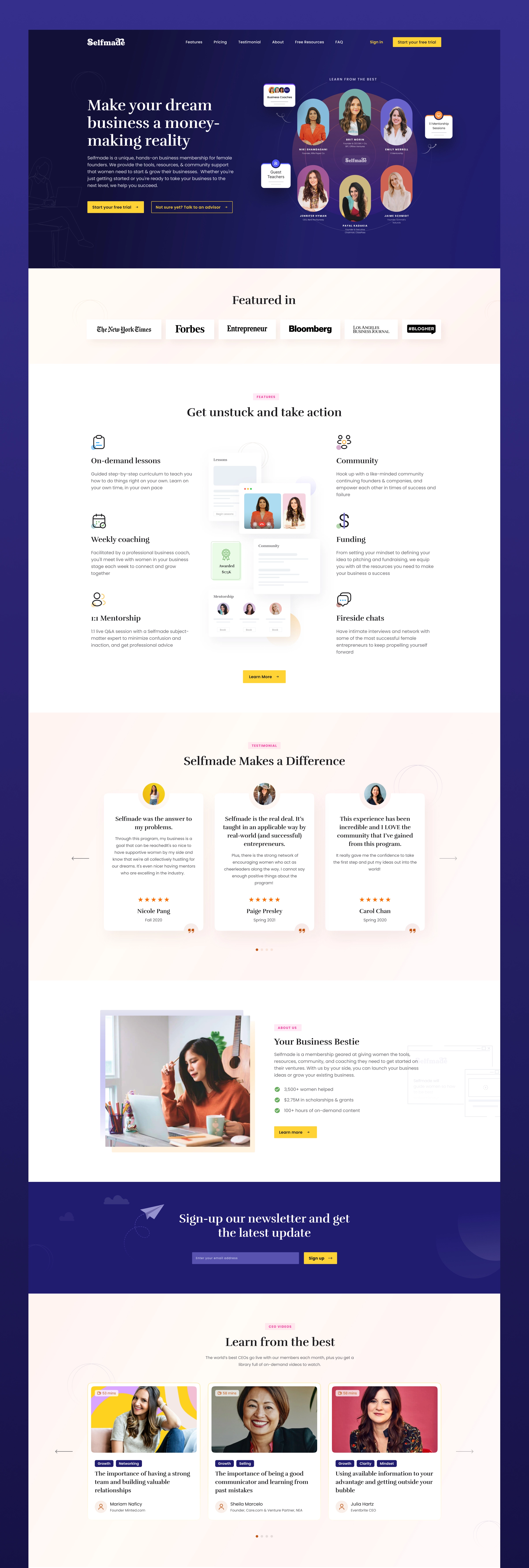 Selfmade | Mentorship Platform for Women Entrepreneurs