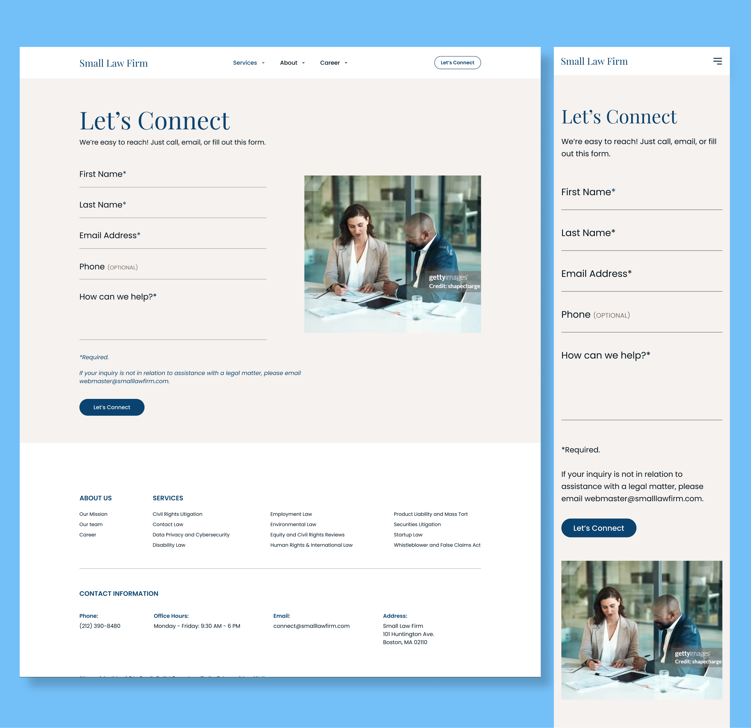 Small Law Firm – Professional Legal Services Website