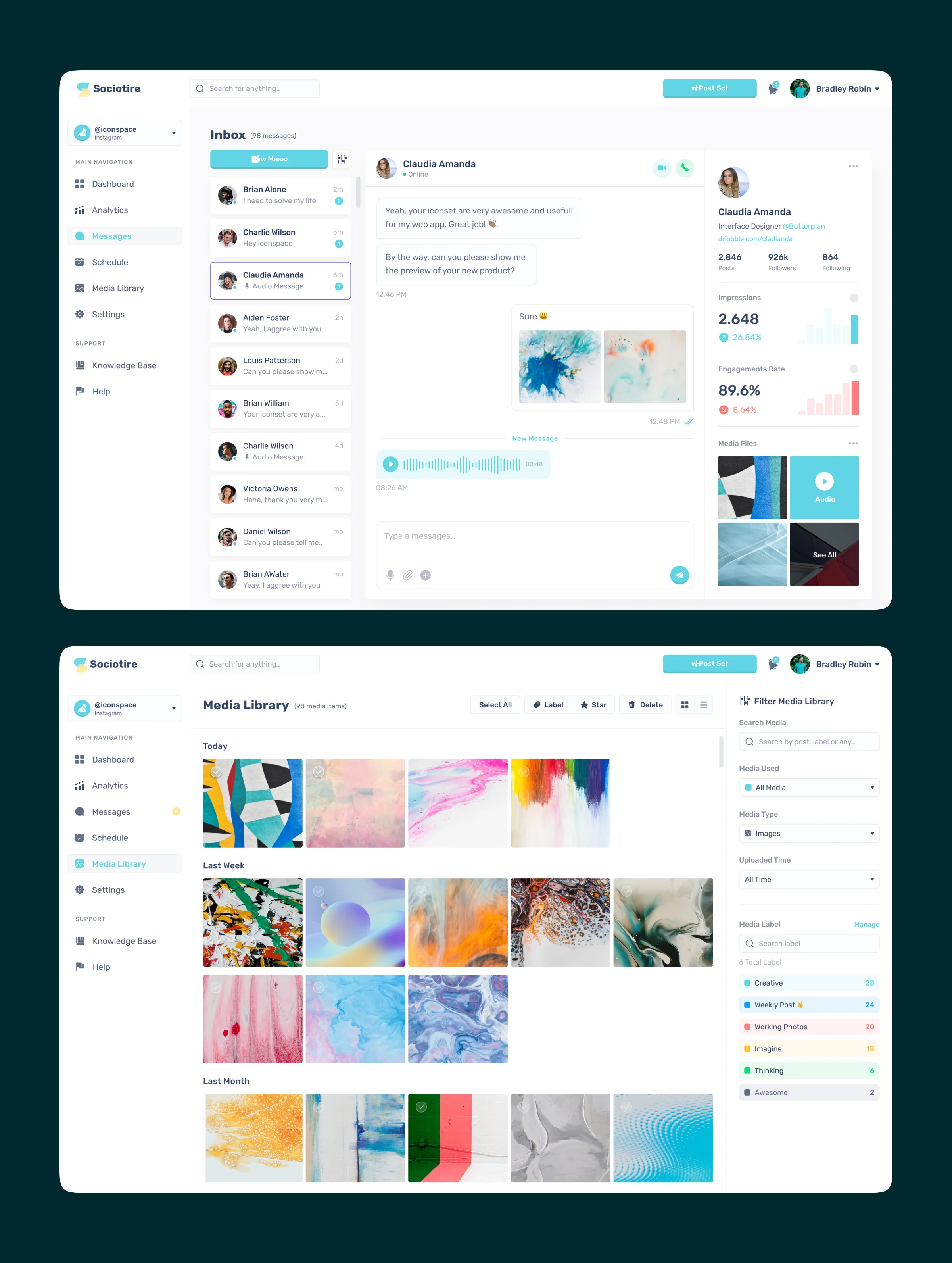 Sociotire – Customer Management Web App Design