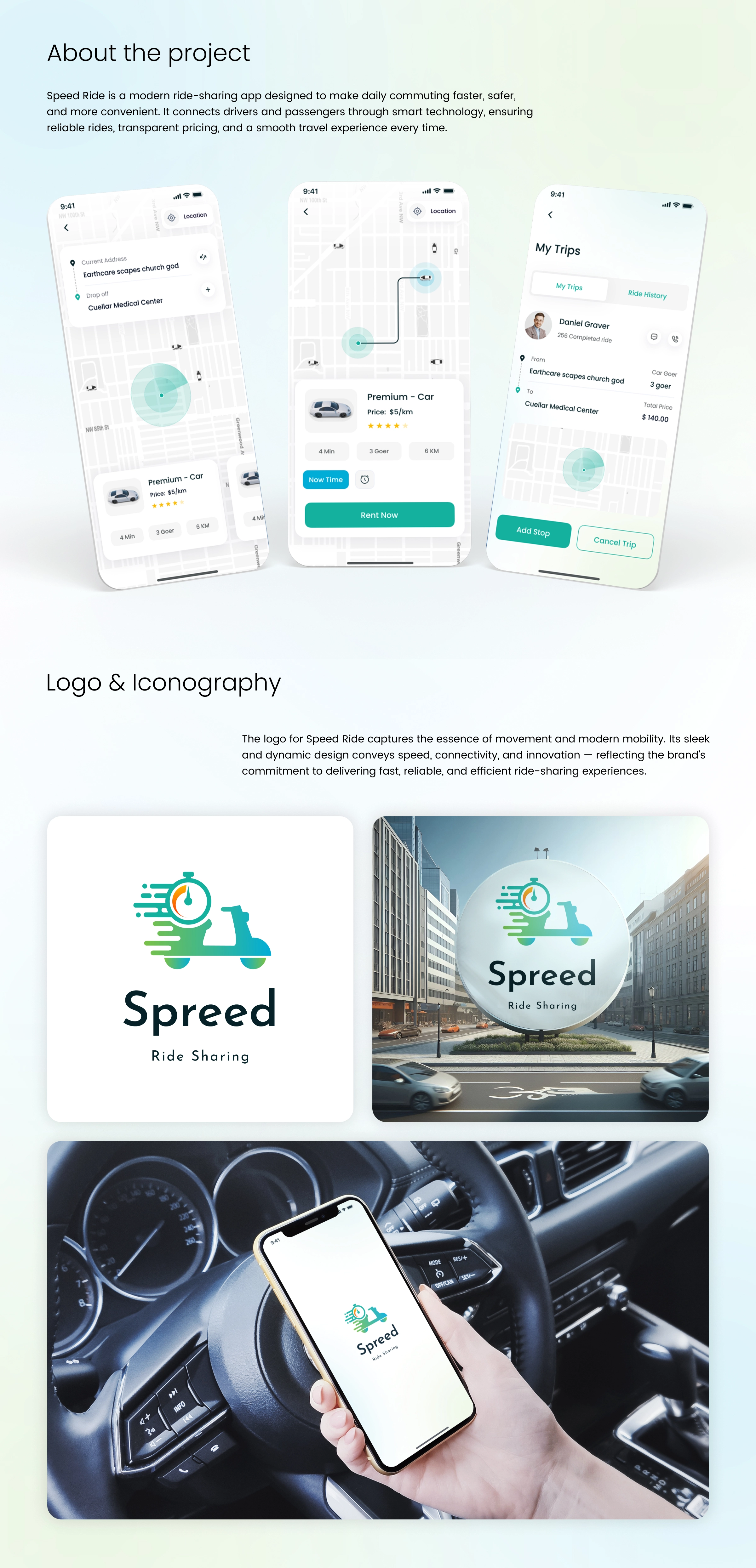 Speed Ride Sharing Mobile App | Figma UI/UX Design