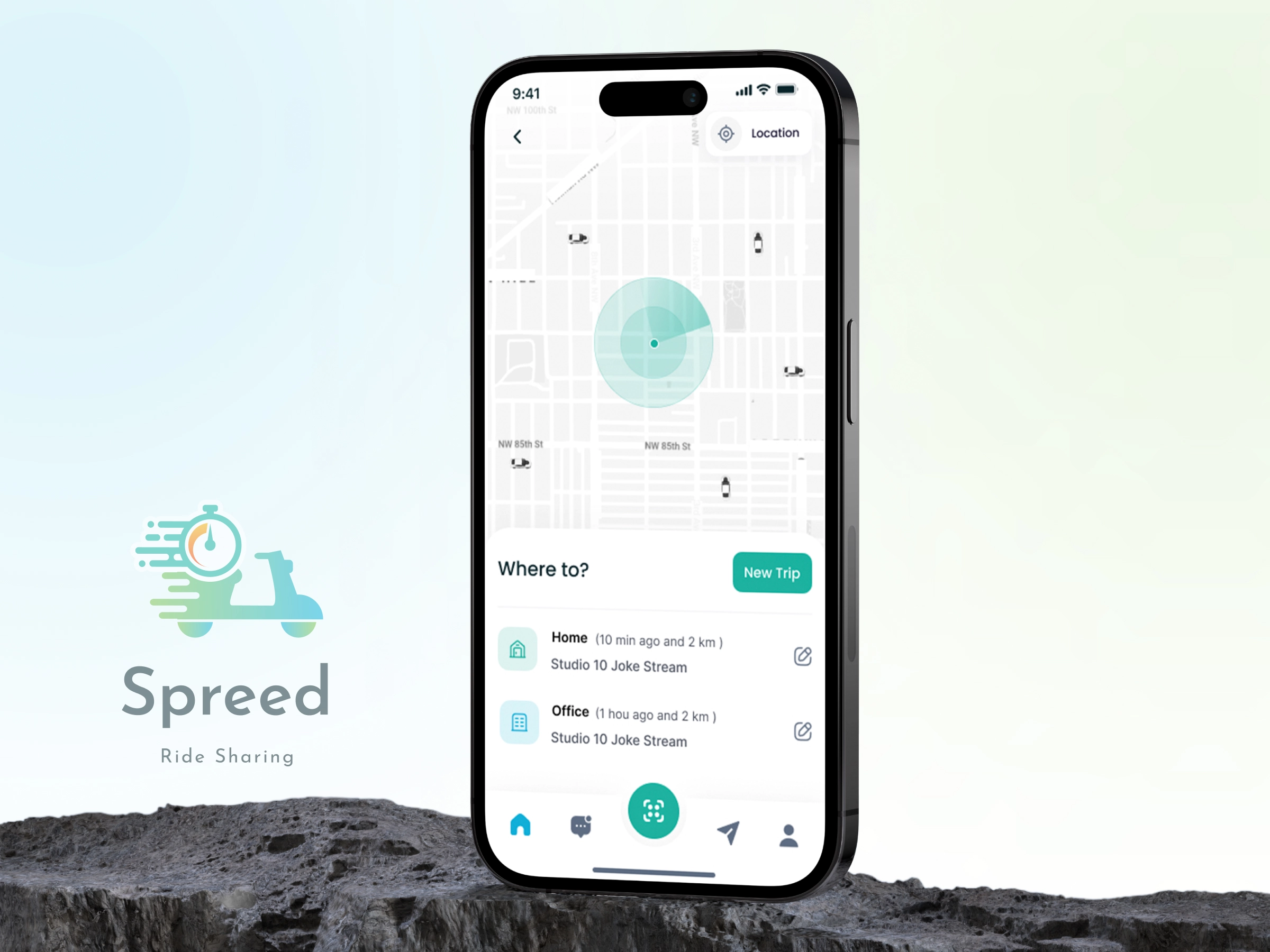 Speed Ride Sharing Mobile App | Figma UI/UX Design