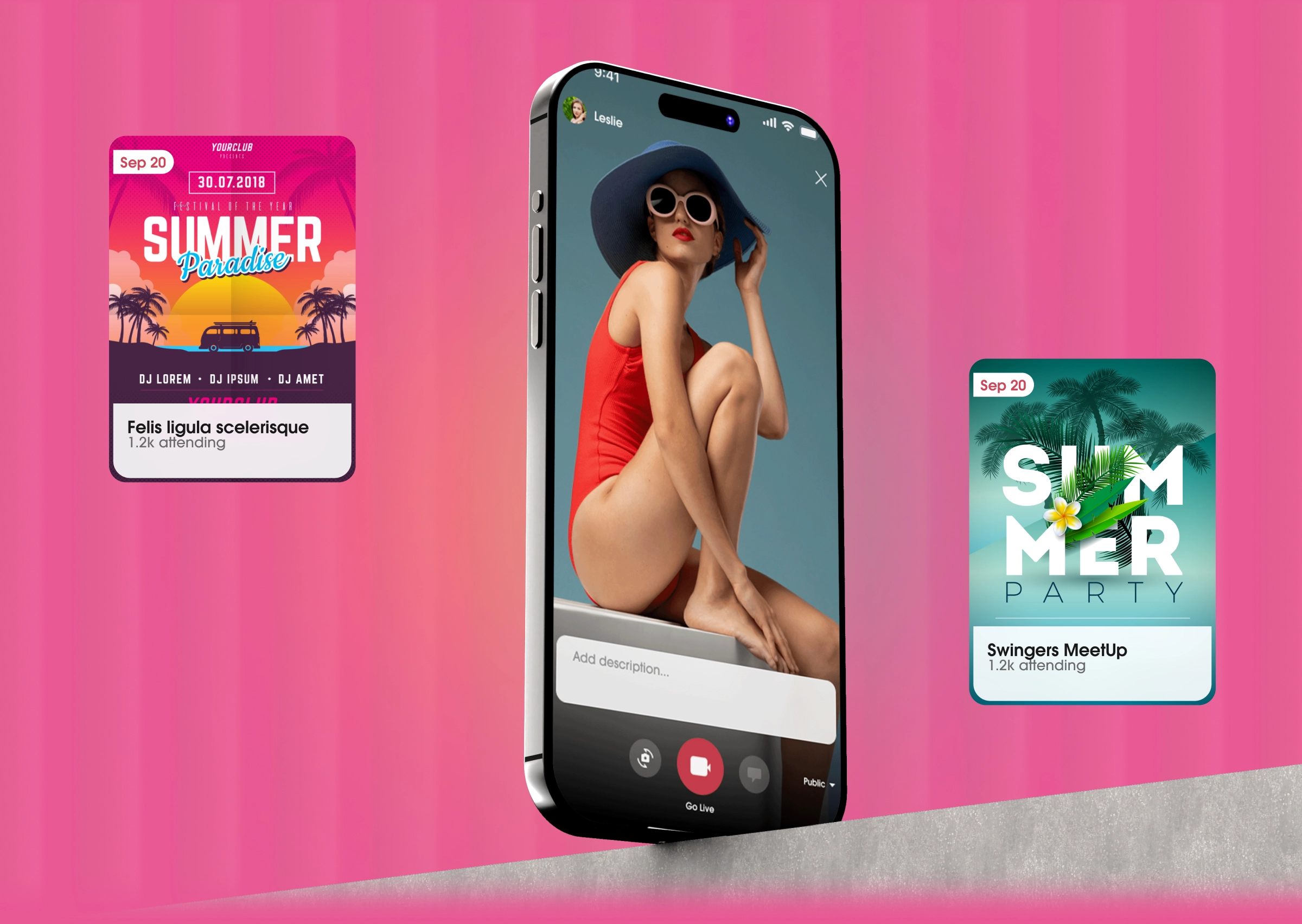 Swingist – Social Media App UI/UX Design | Event & Community Platform