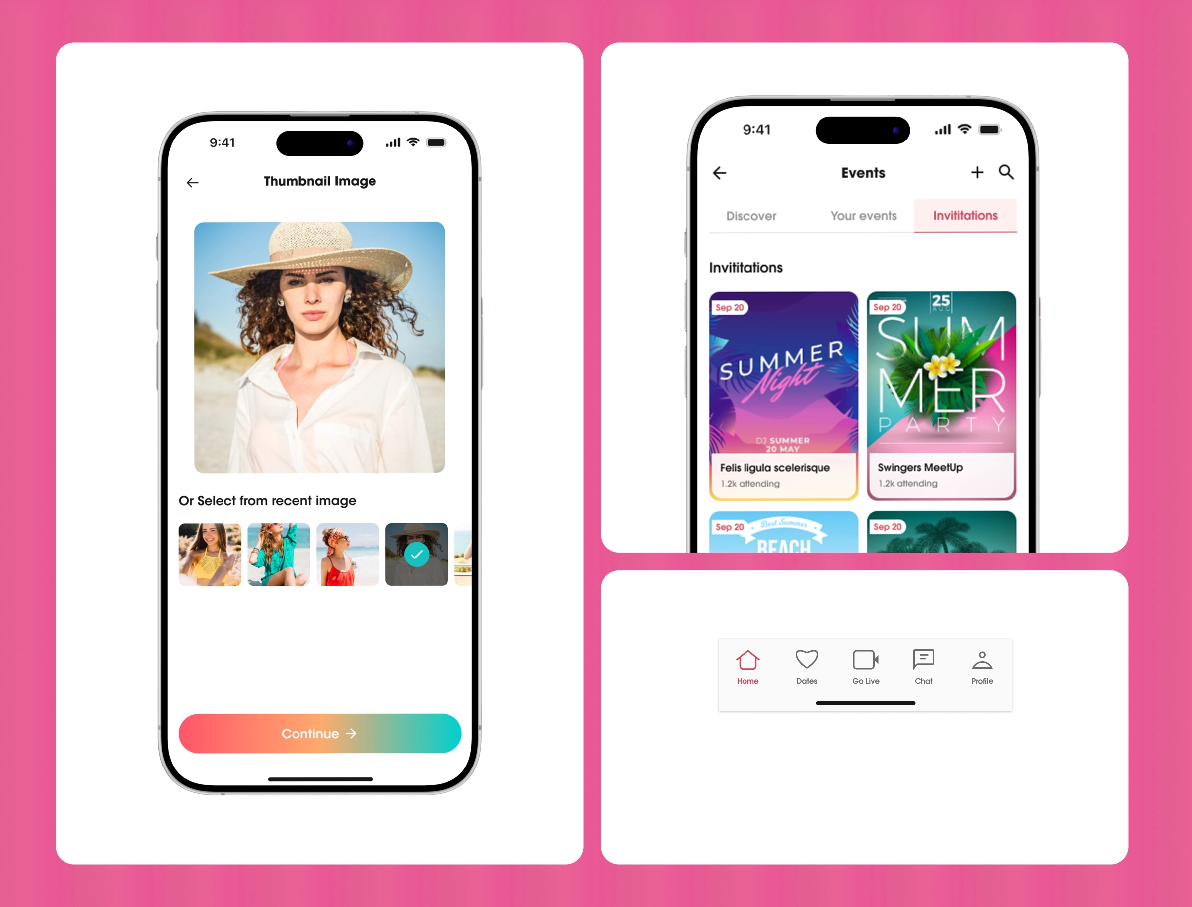 Swingist – Social Media App UI/UX Design | Event & Community Platform