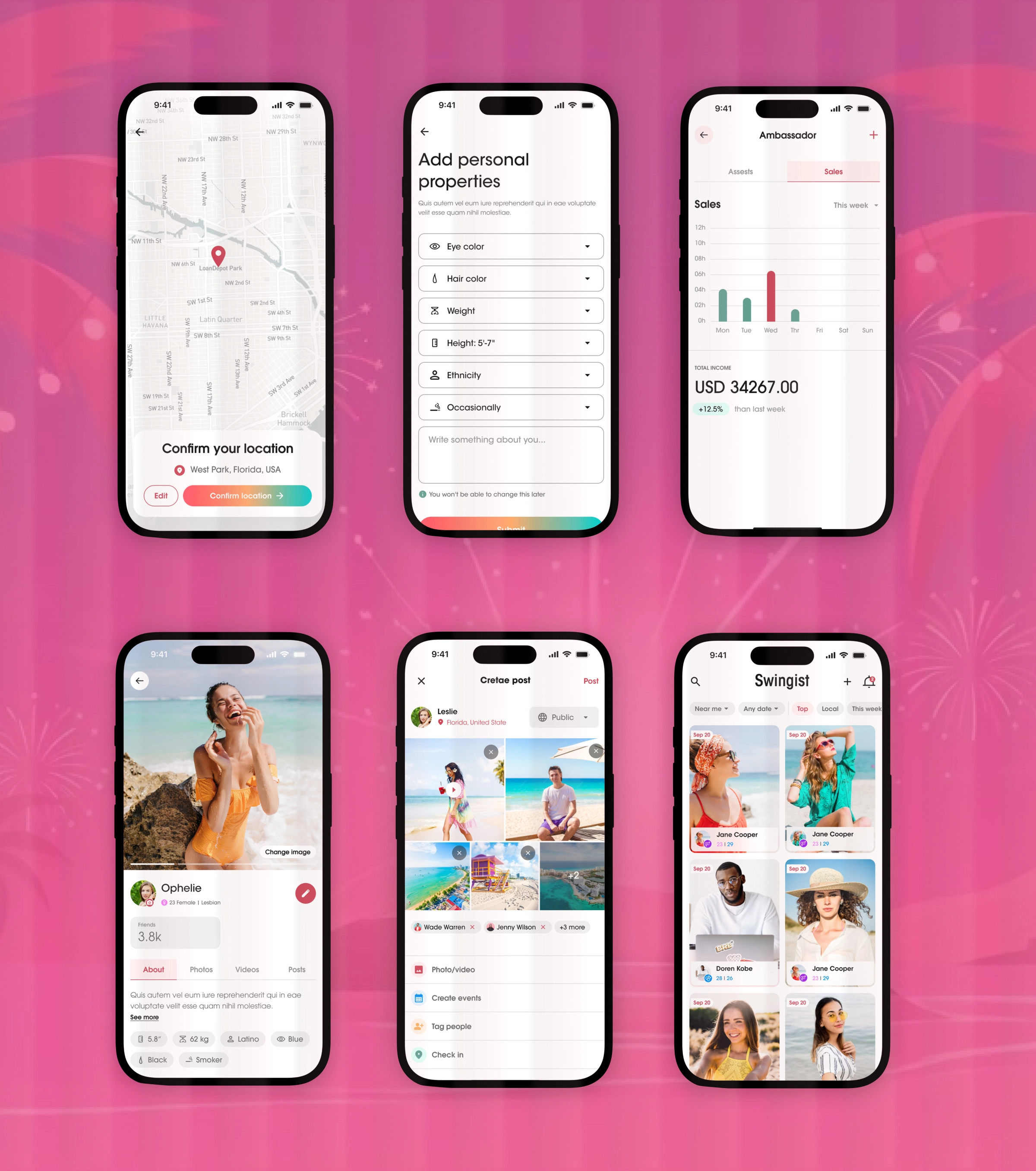 Swingist – Social Media App UI/UX Design | Event & Community Platform