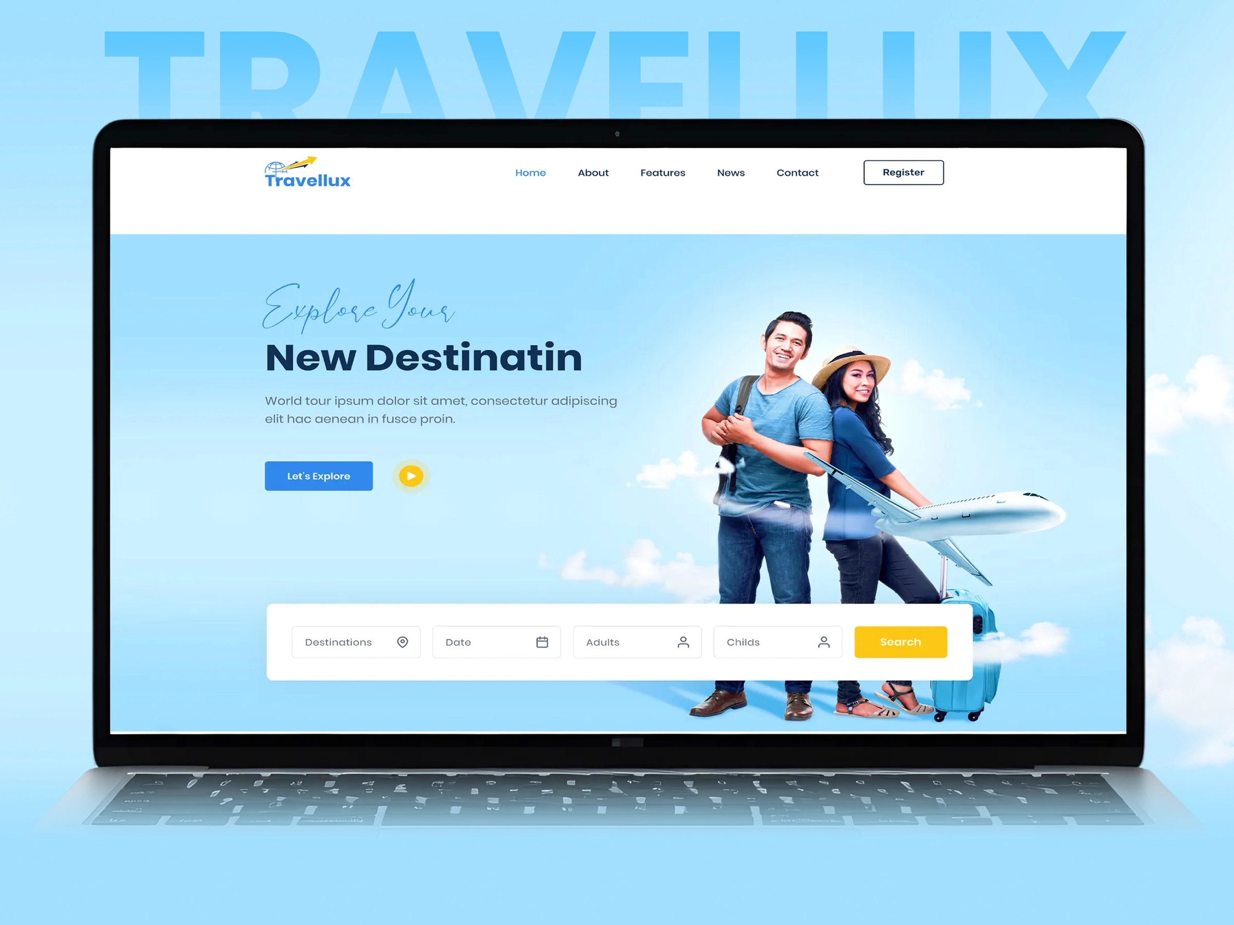 Travellux – Travel Agency Landing Page Design