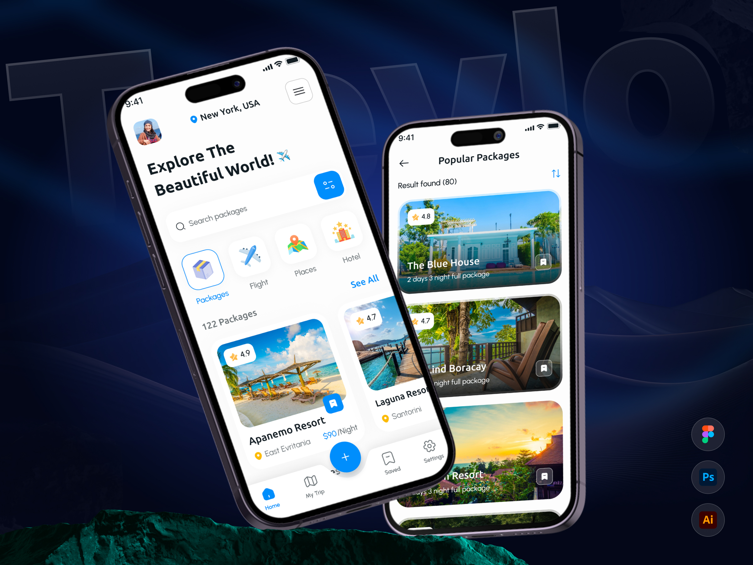 Trevlo – Smart Travel Planner Mobile App Design | Figma