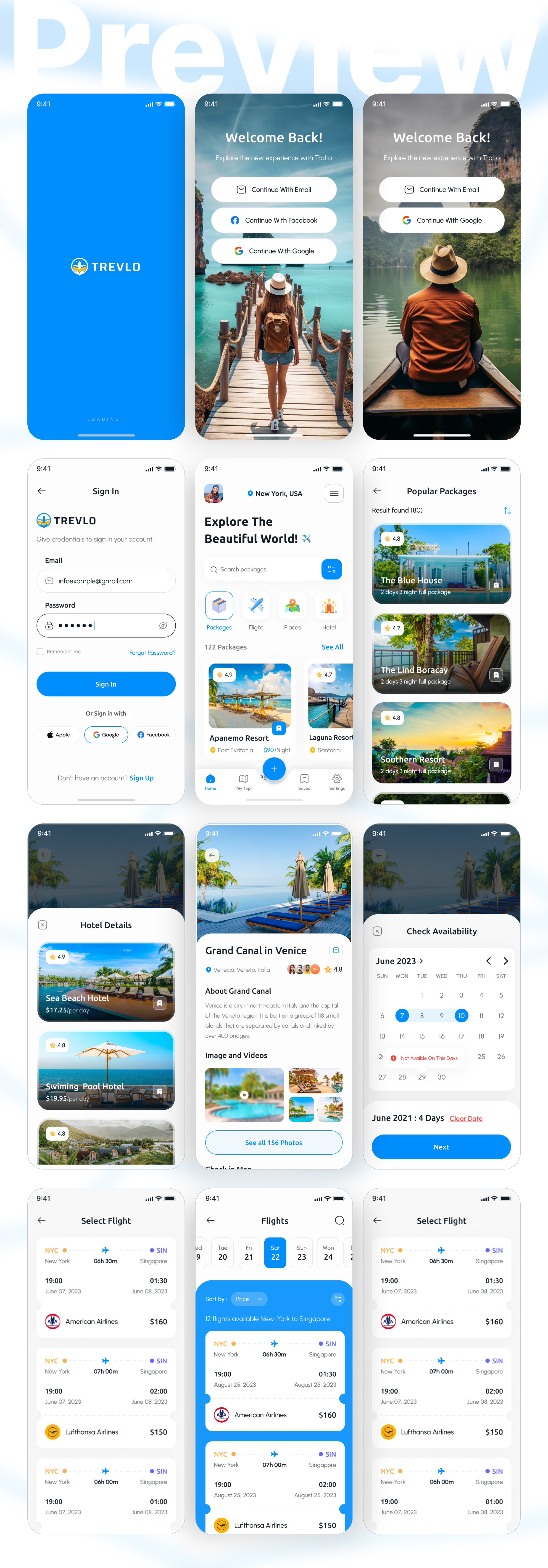 Trevlo – Smart Travel Planner Mobile App Design | Figma