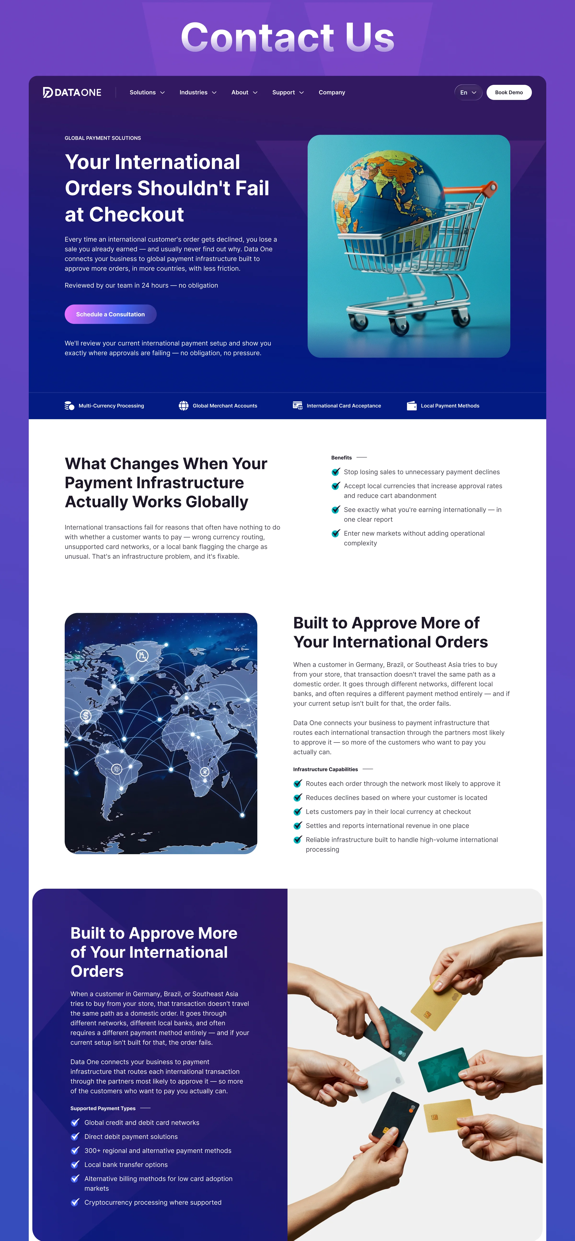 Data One – POS & Payments Management Service Website