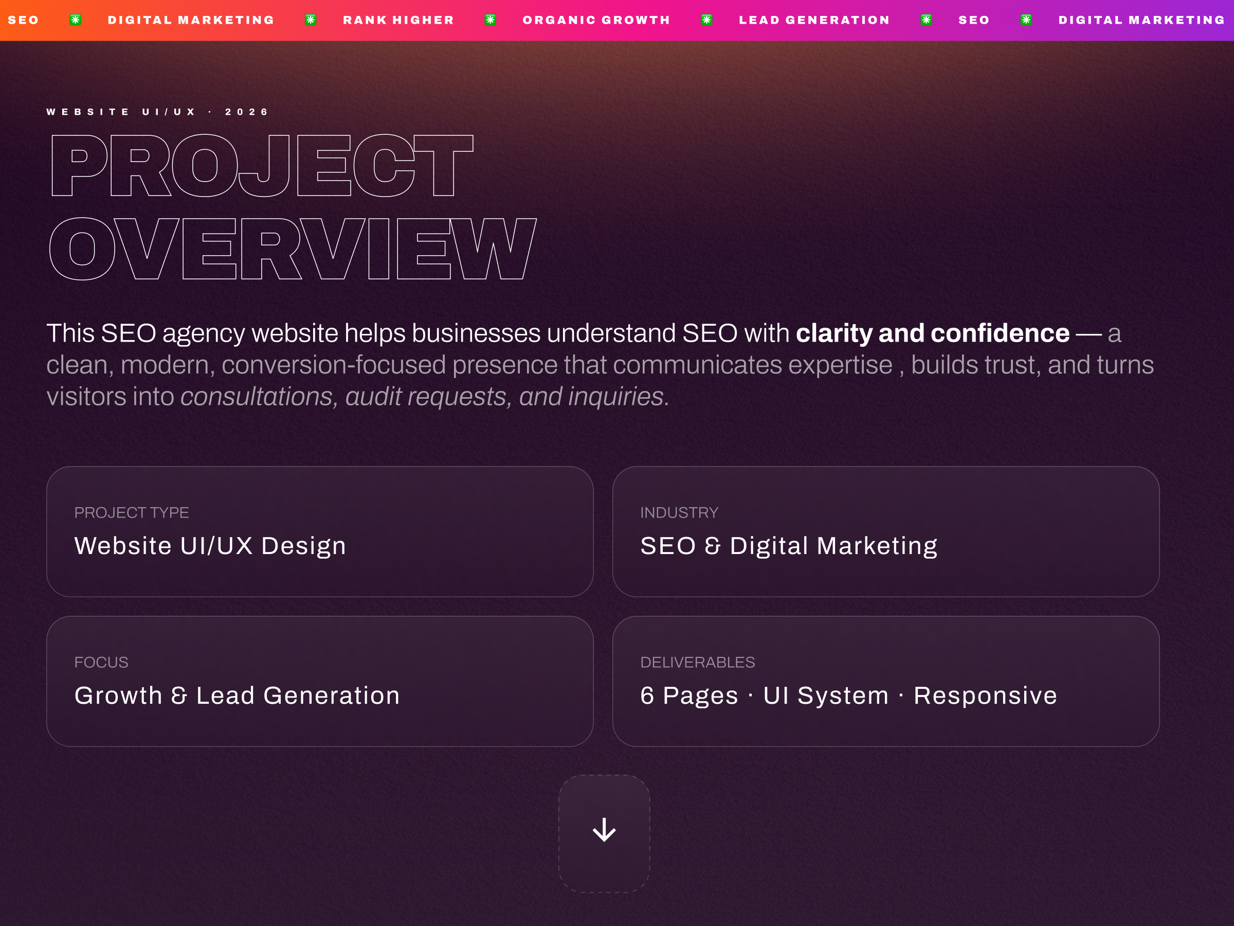 Rankora SEO Agency Website UI/UX Design – Optimized for Clarity, Conversion, and Brand Impact