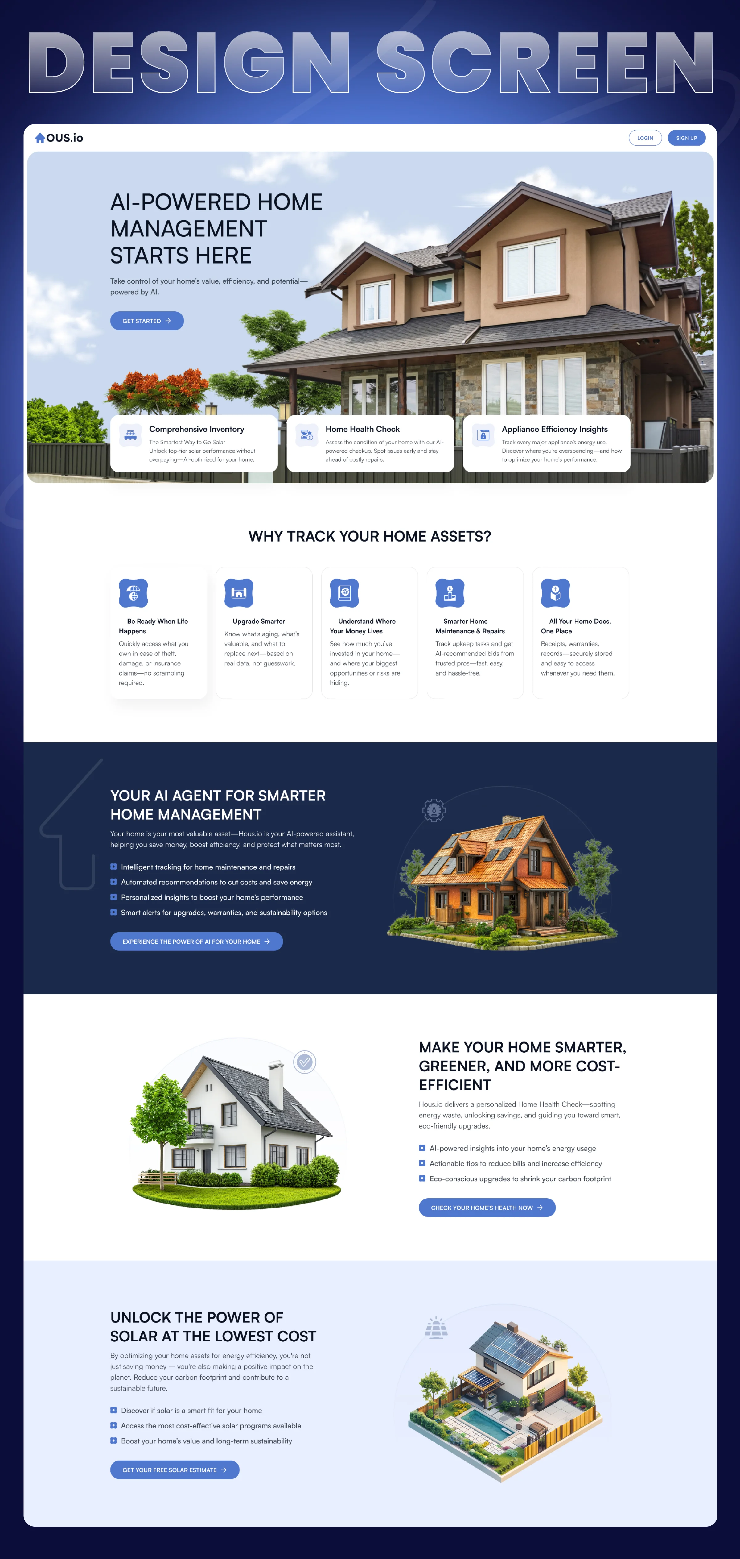 Hous.io — Real Estate Landing Page Design