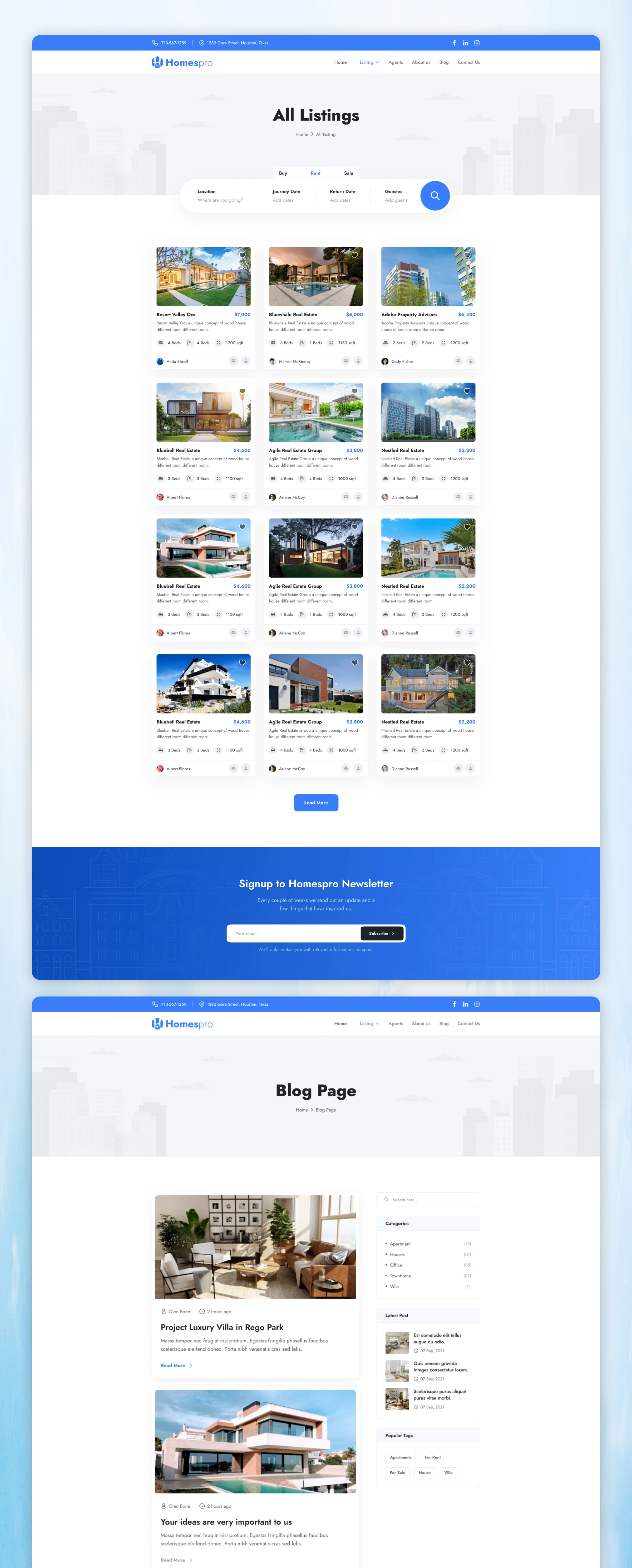 Homespro – Real Estate Website
