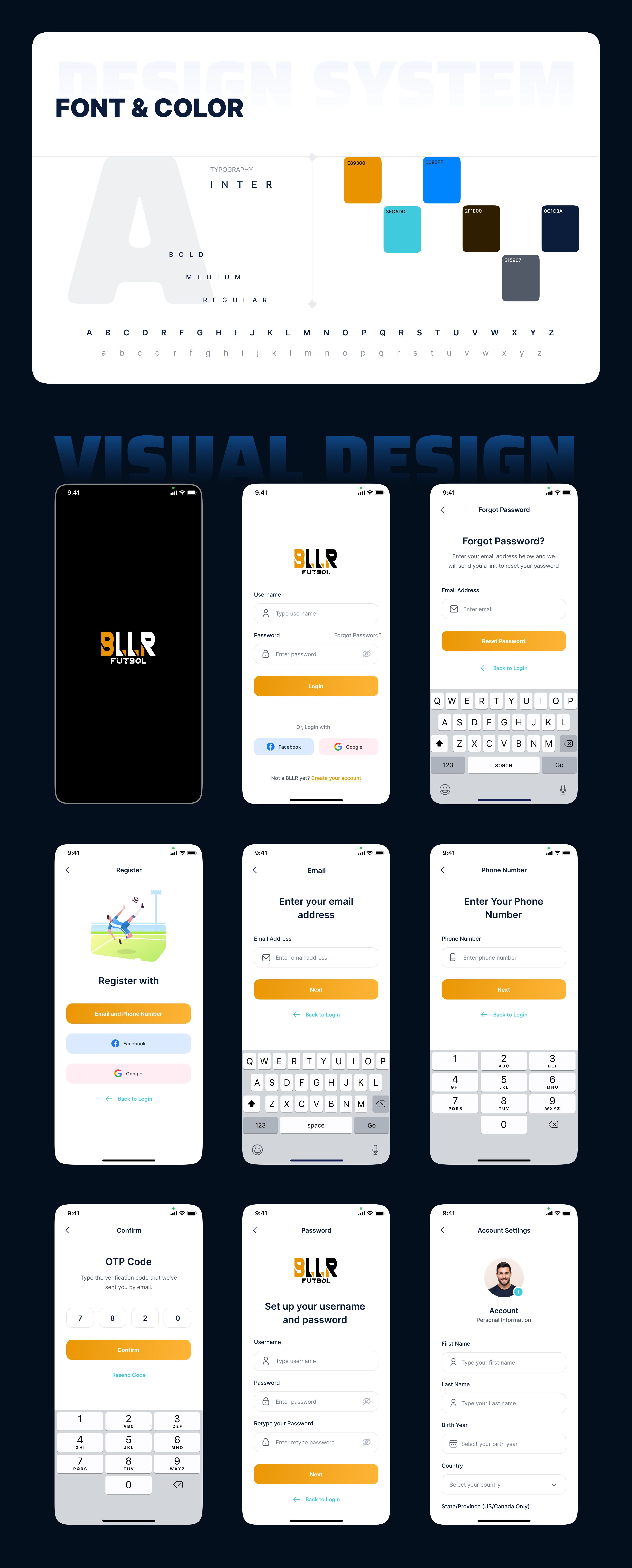 BLLR-Sports Training Mobile App UI/UX Design