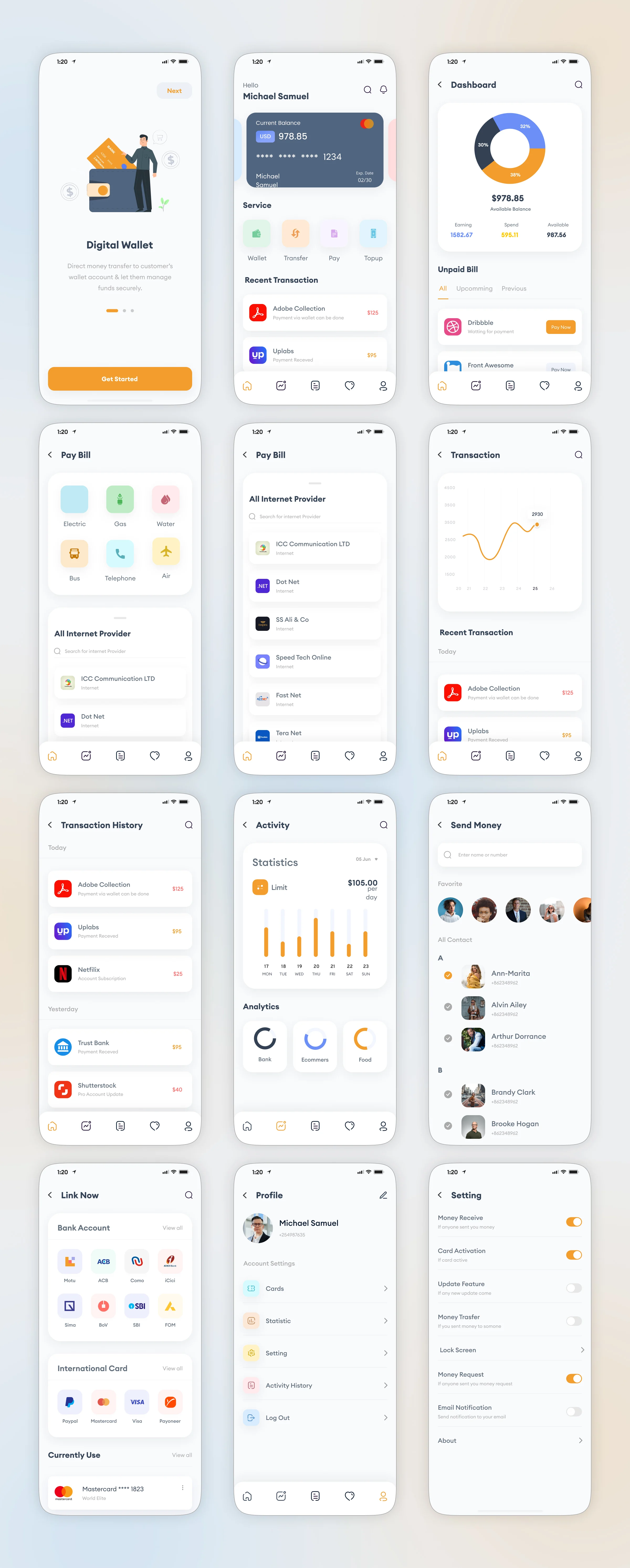 Wellti – Intuitive Mobile Wallet & Fintech App Design