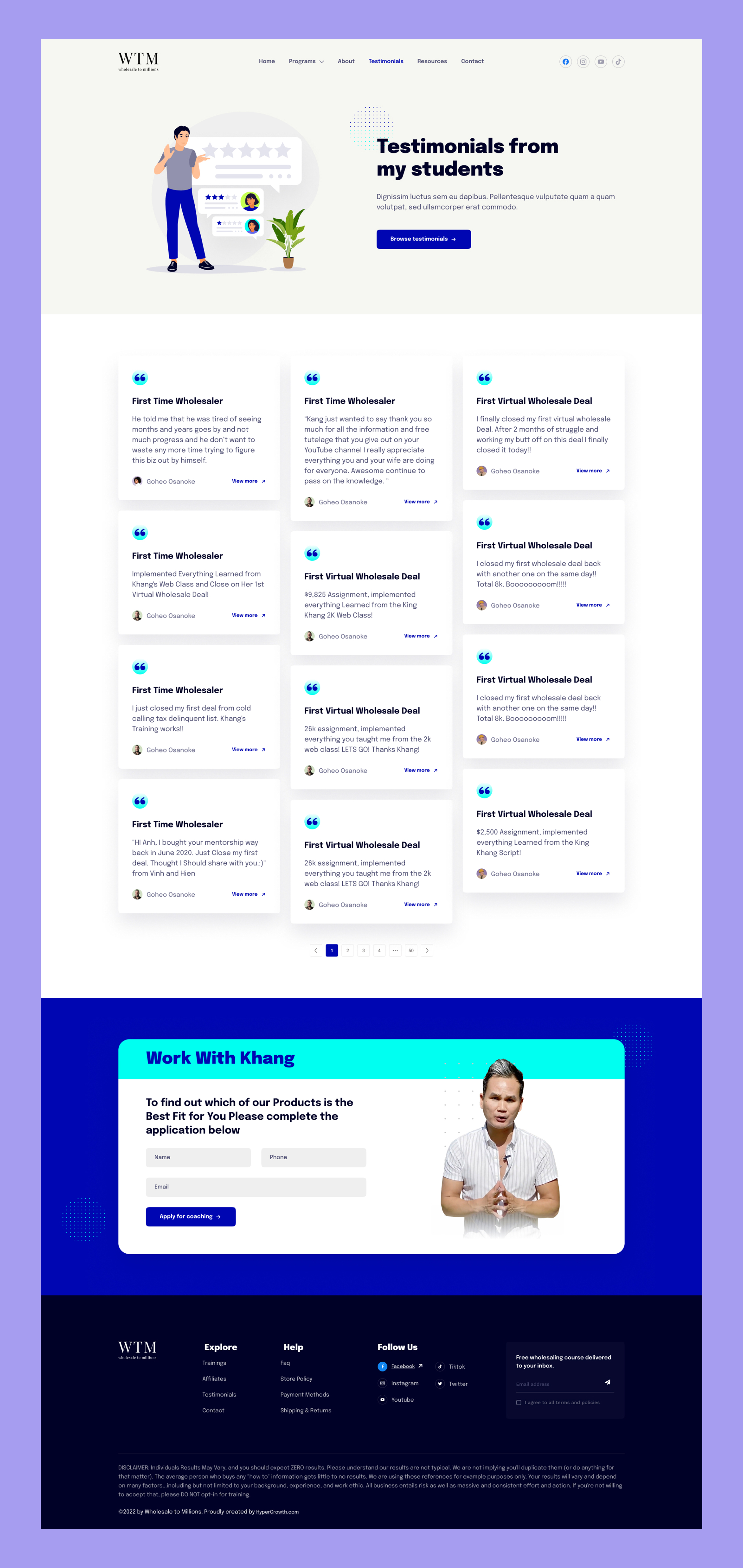 Wholesale to Millions | Real Estate Wholesaling Mentorship Platform