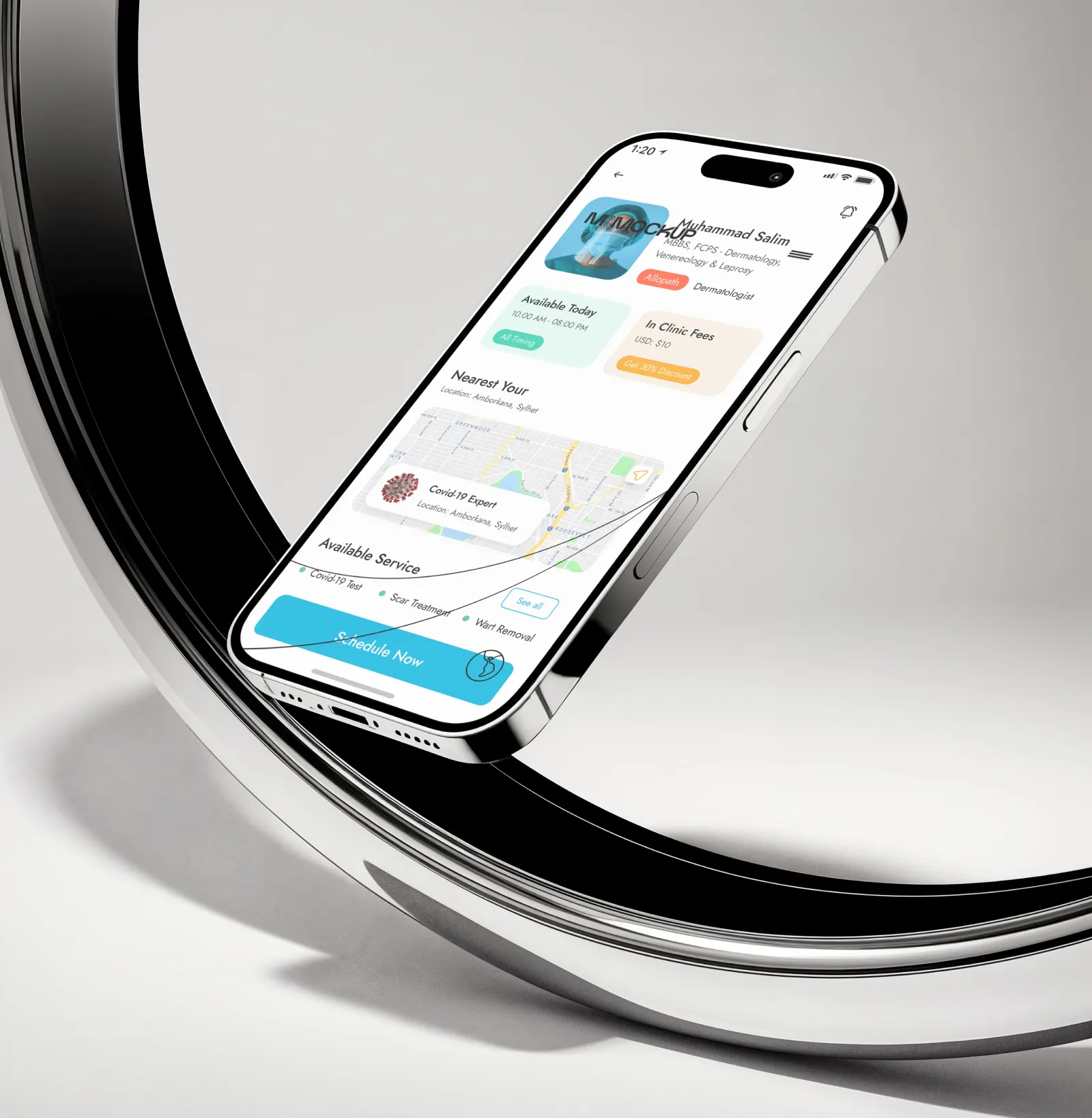 Covida 19 – COVID Health Safety Mobile App UI Design