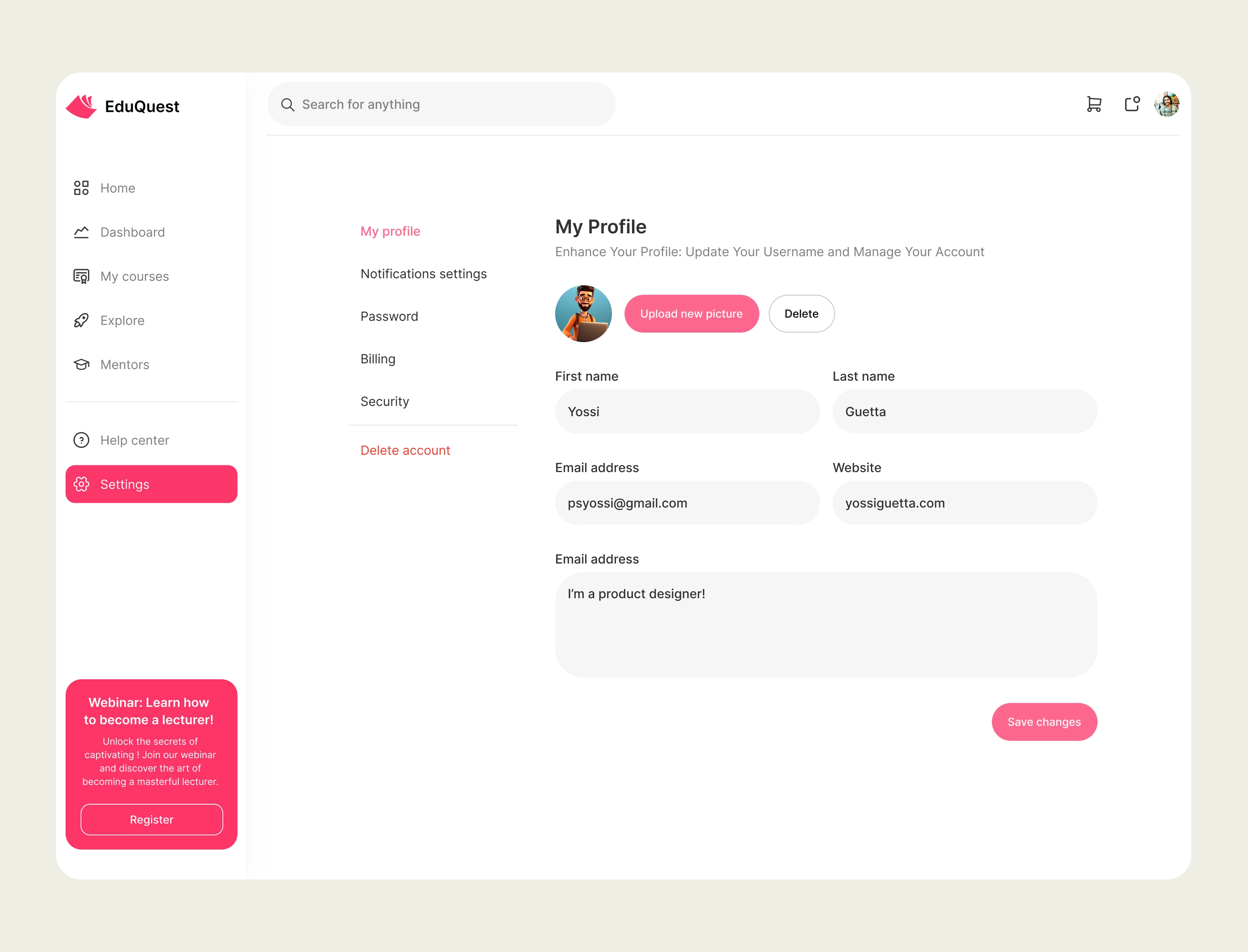 EduQuest – Academic Platform Web App for Streamlined Learning