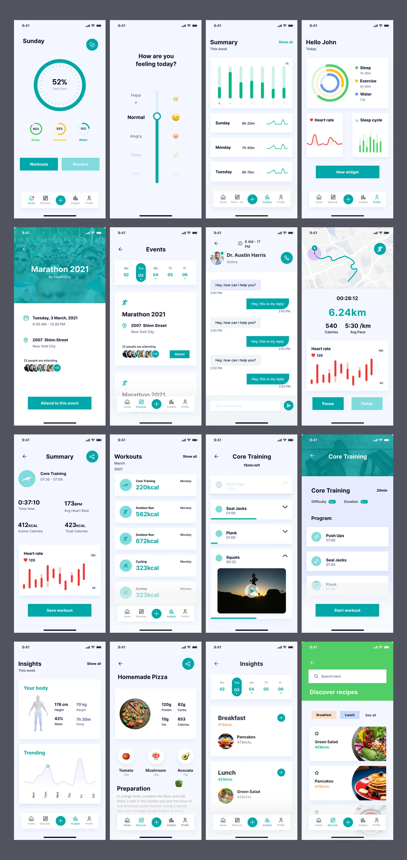 Health Ease – Health and Wellness App UI Design